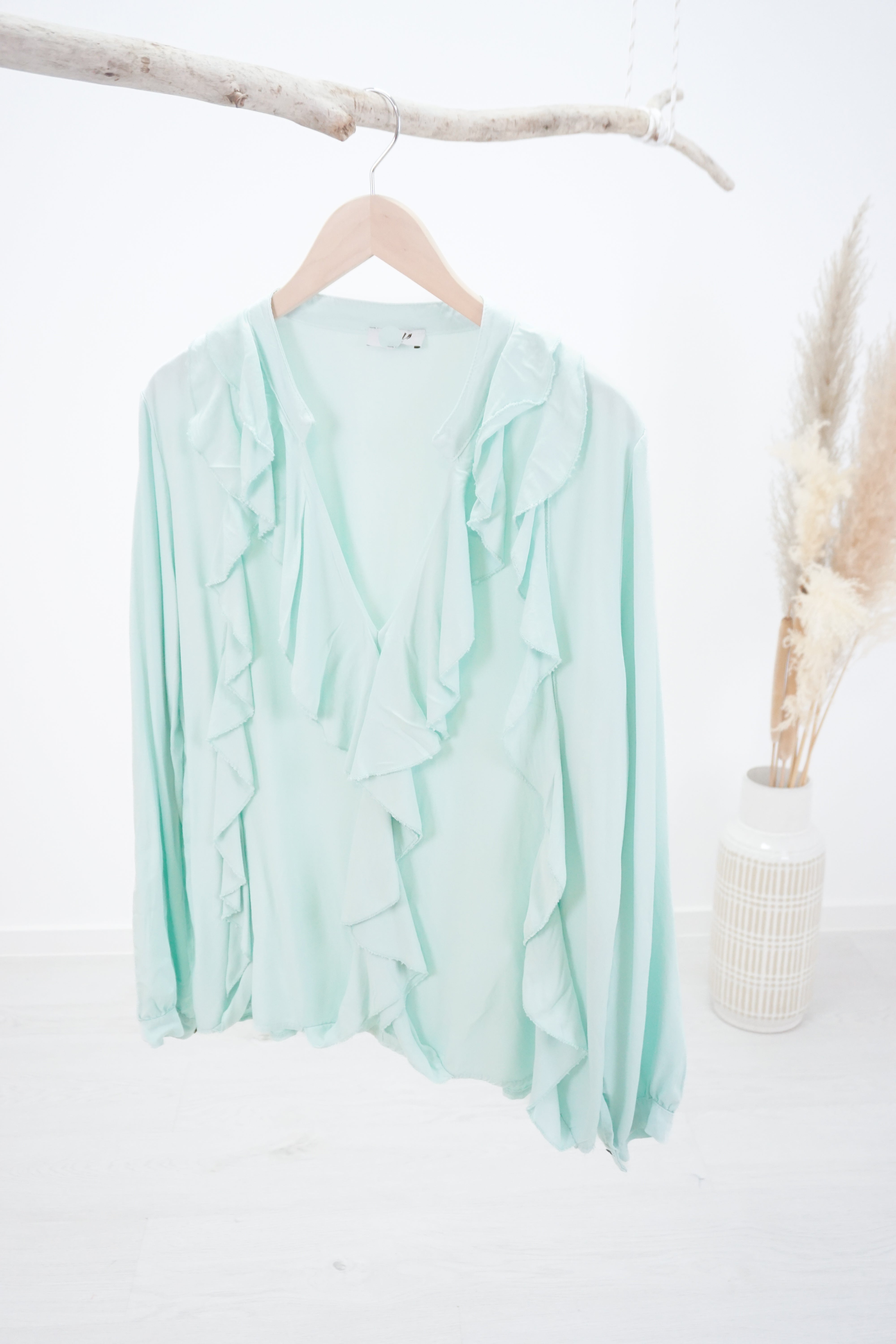 Shirt mit Volants, mint