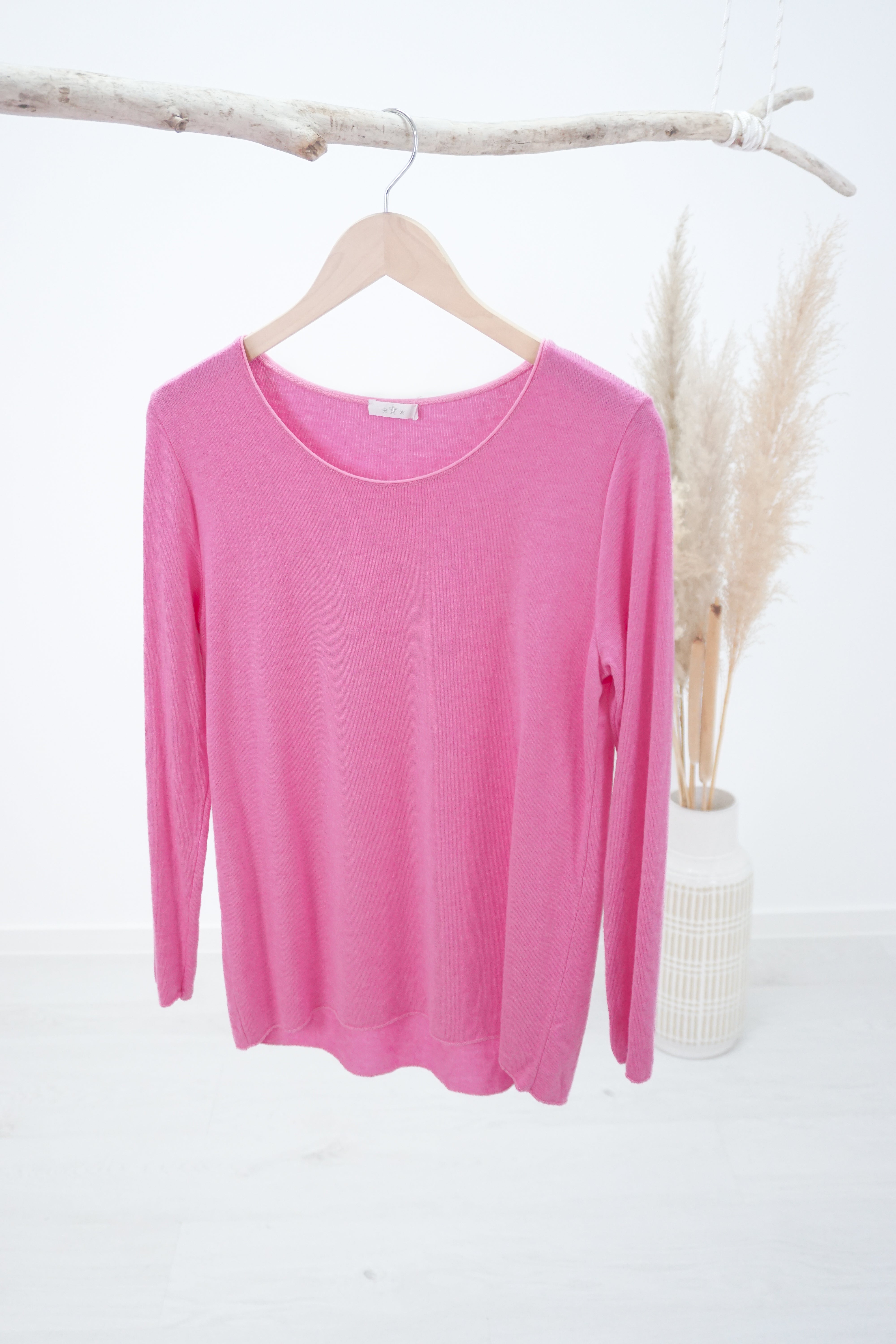 Leichter basic Feinstrickpulli, candy pink