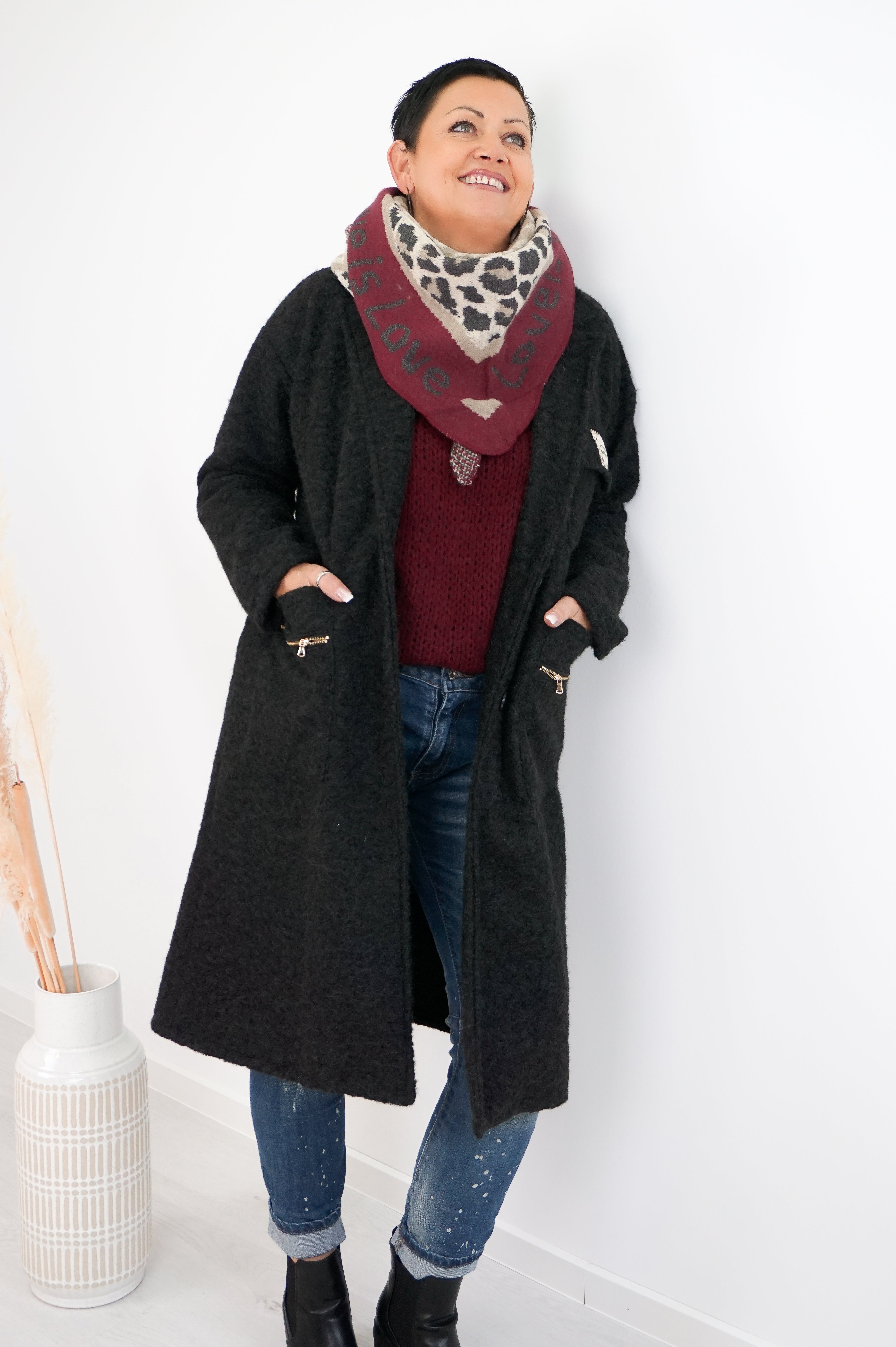 Mantel "Winter Love ", schwarz