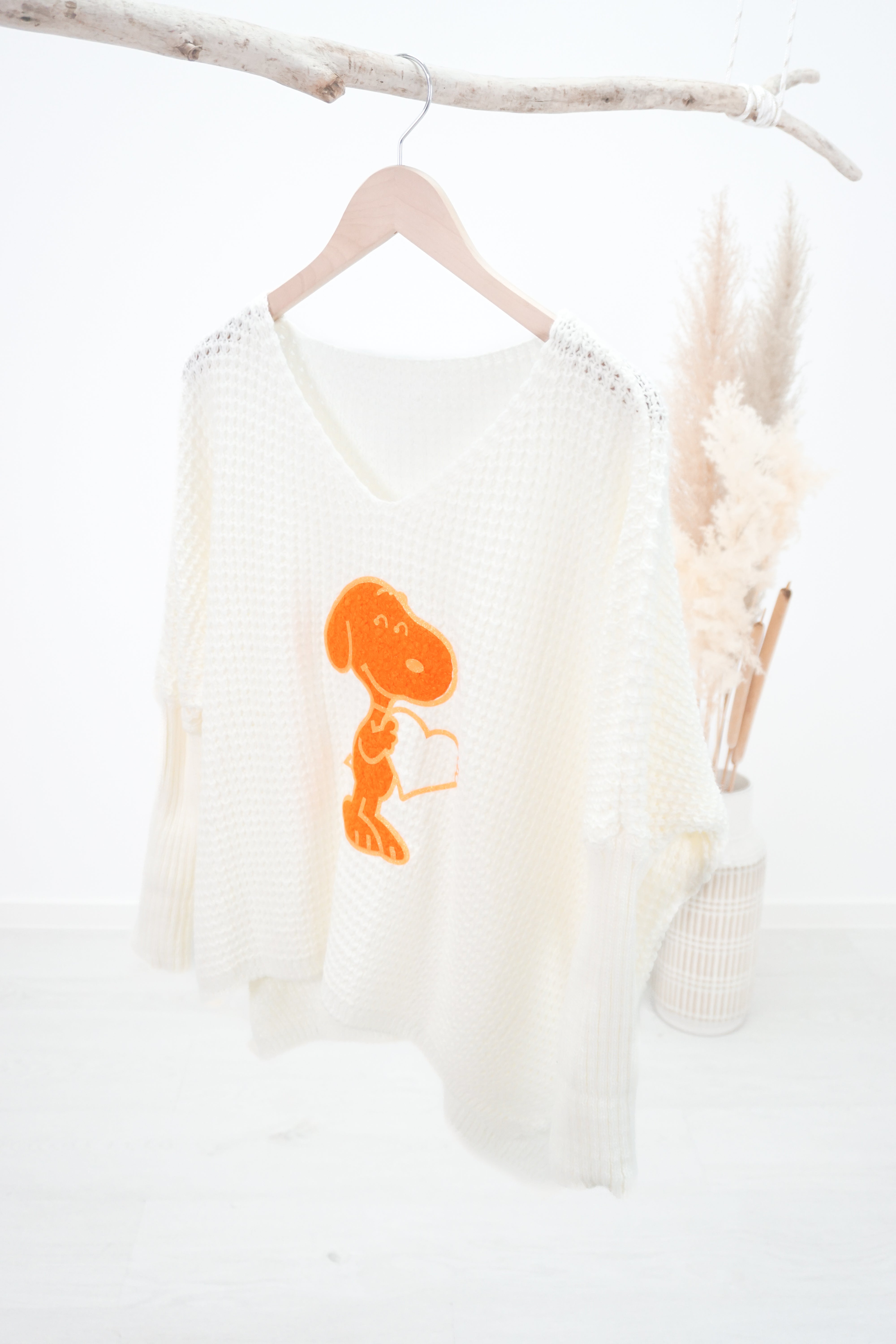 Strickpulli "ORANGE Snoopy"
