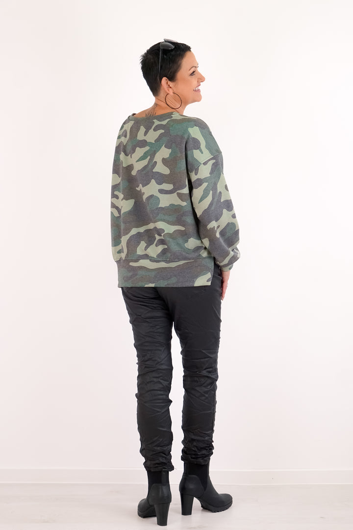 Sweatshirt mit Camouflage Print