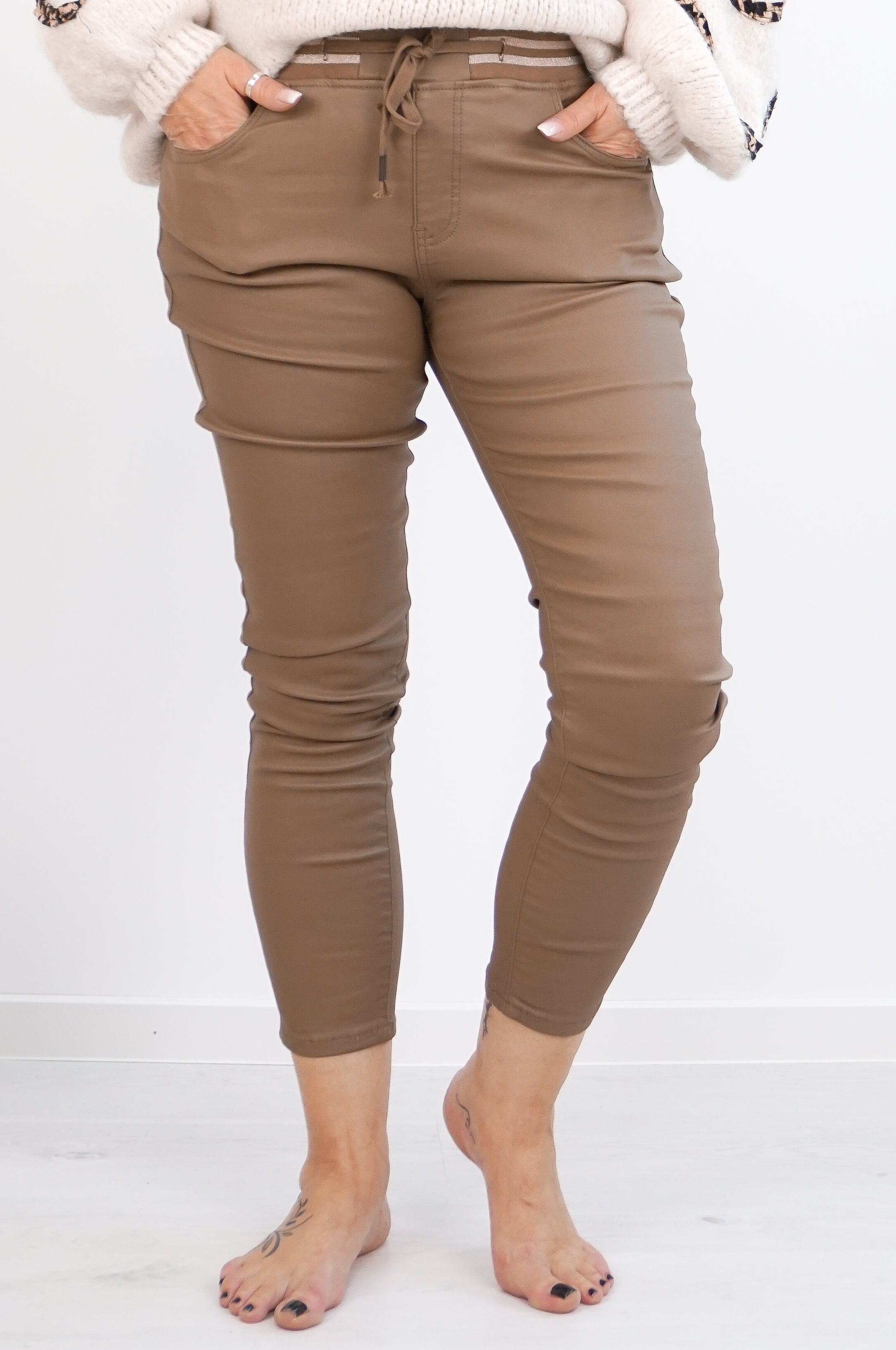 Lederimitat Hose (versch. Größen), camel