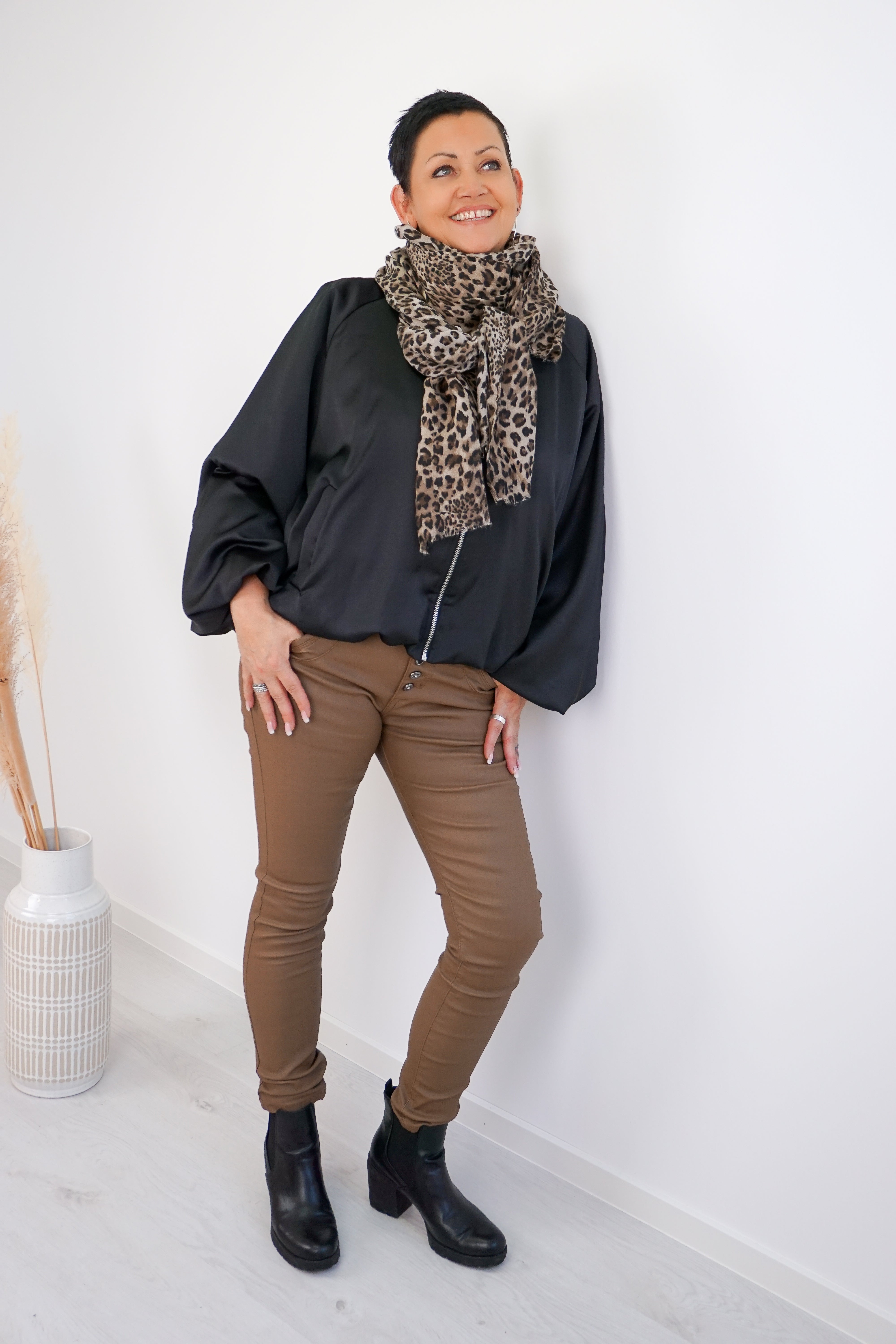 Lederimitat Hose "Favorite",camel