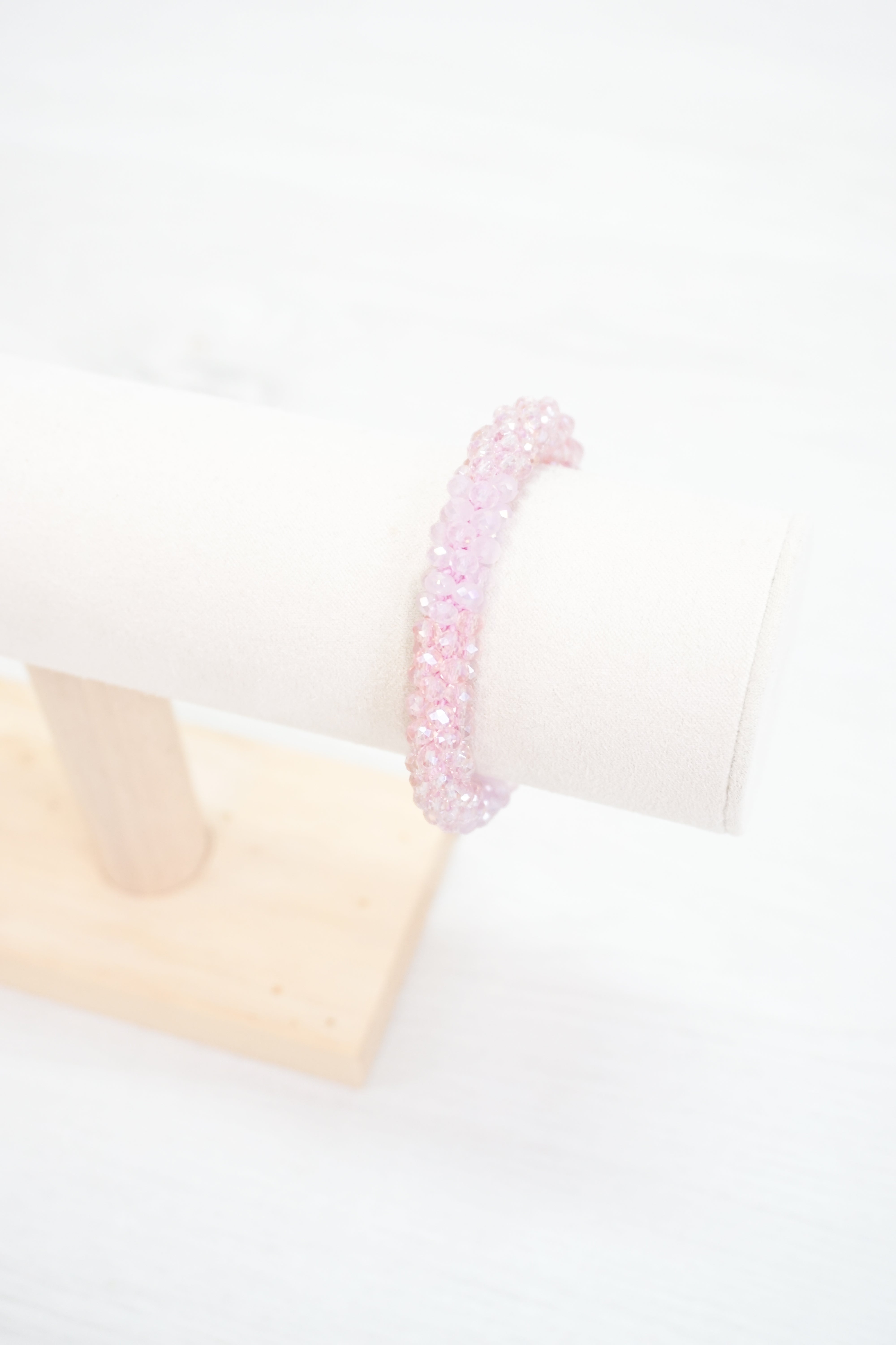 Perlenarmband, rosa/mix