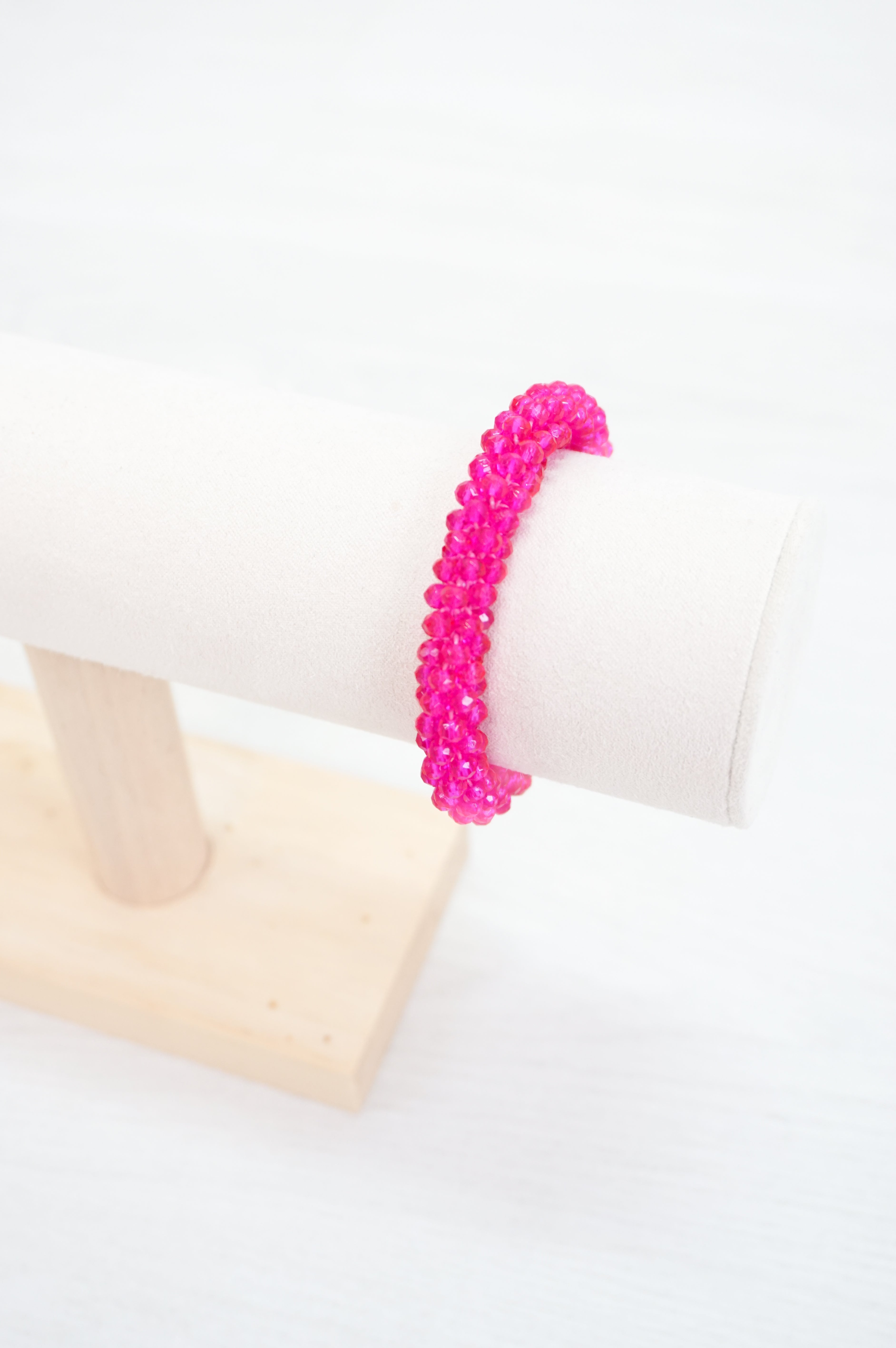 Perlenarmband, pink