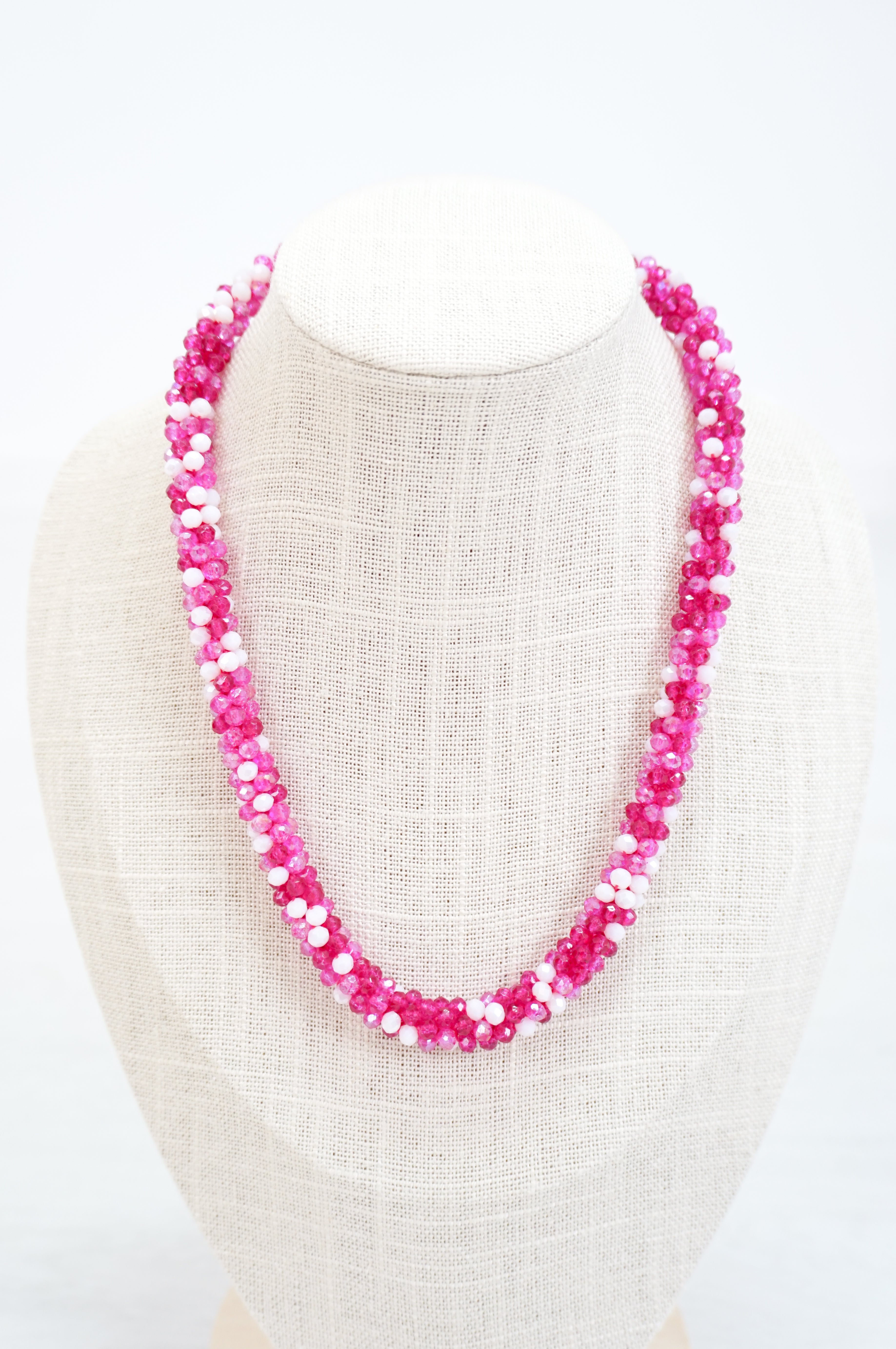 Perlenkette, pink mix