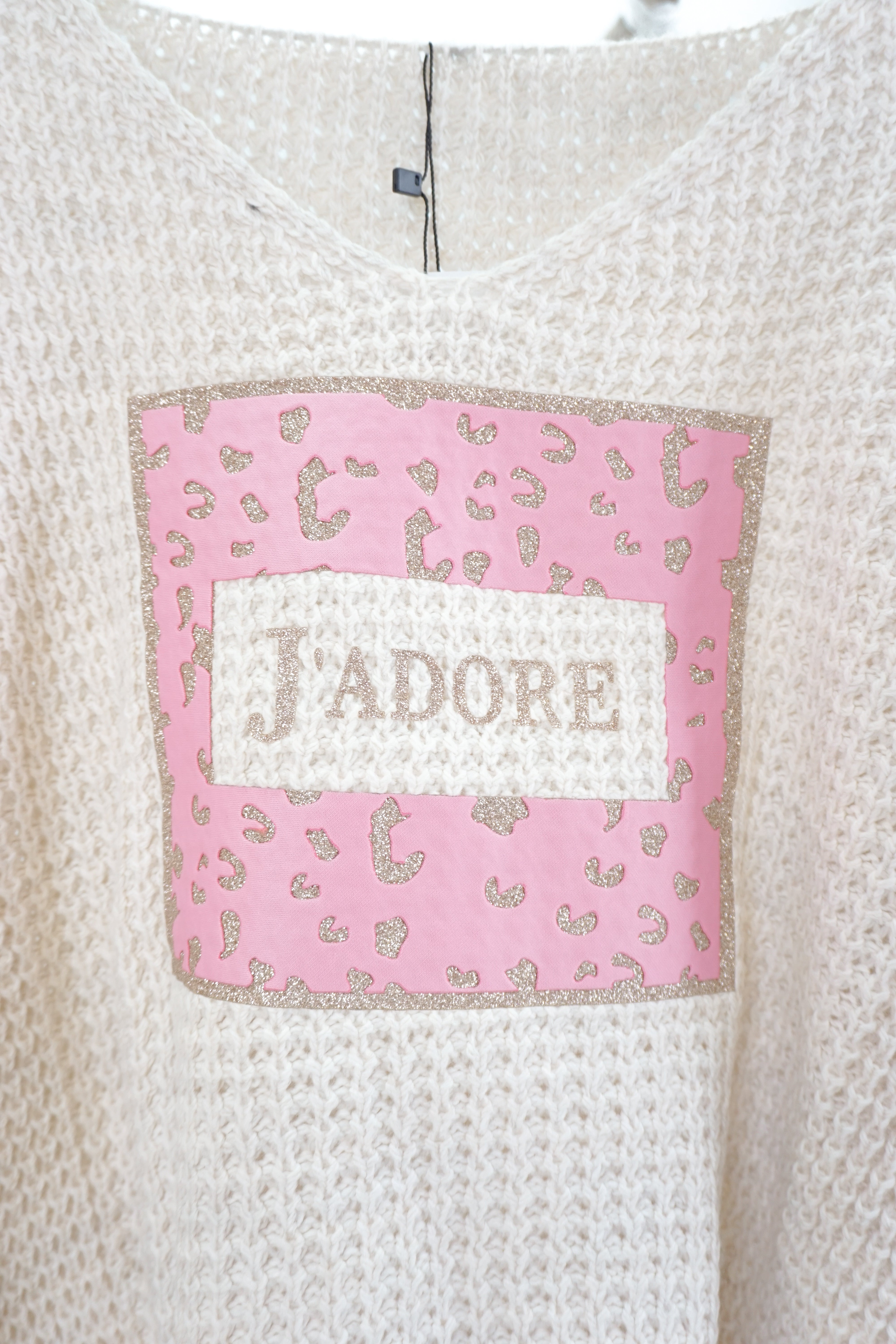Strickpulli "j‘adore", beige