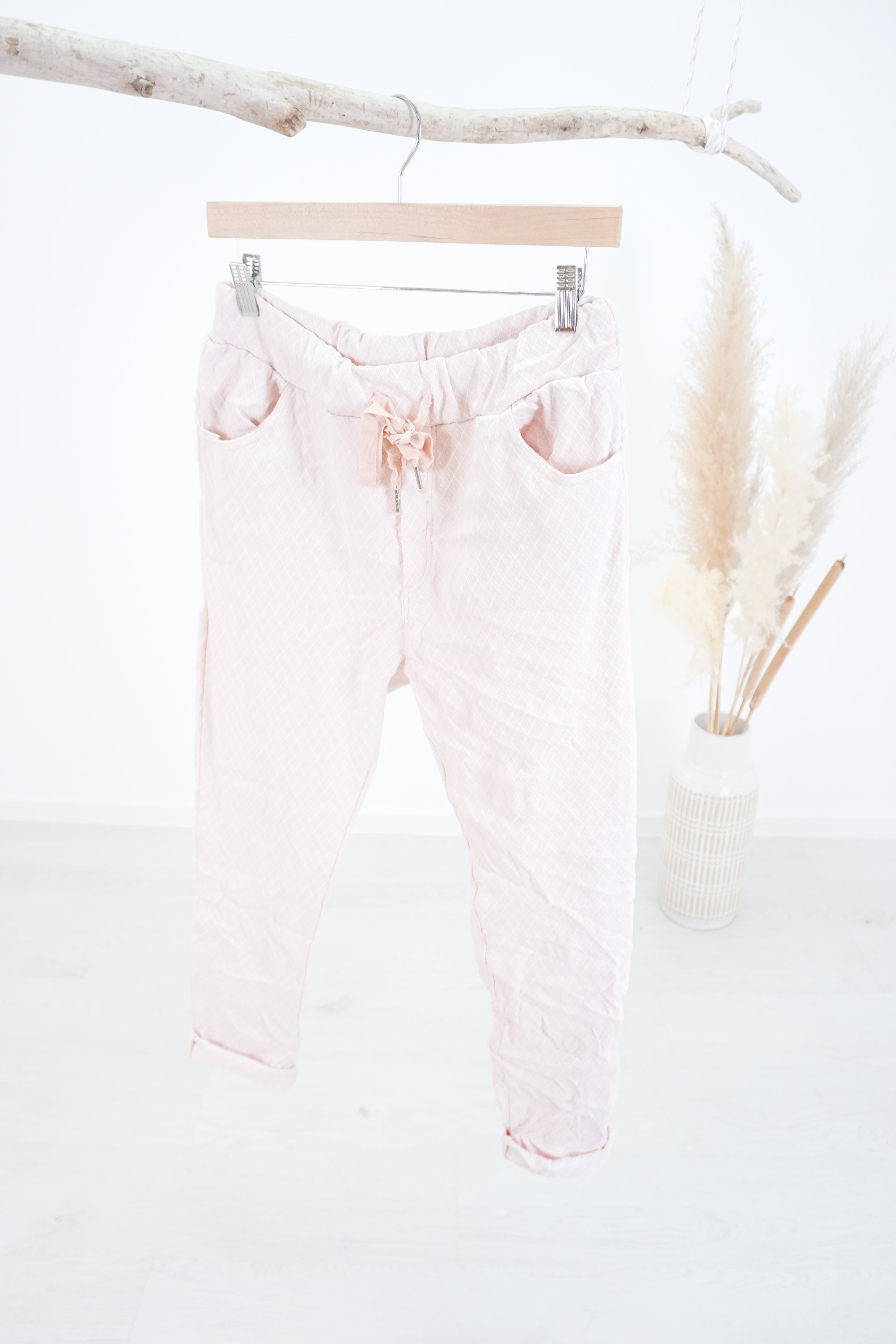 Jogpant mit Muster, rosa