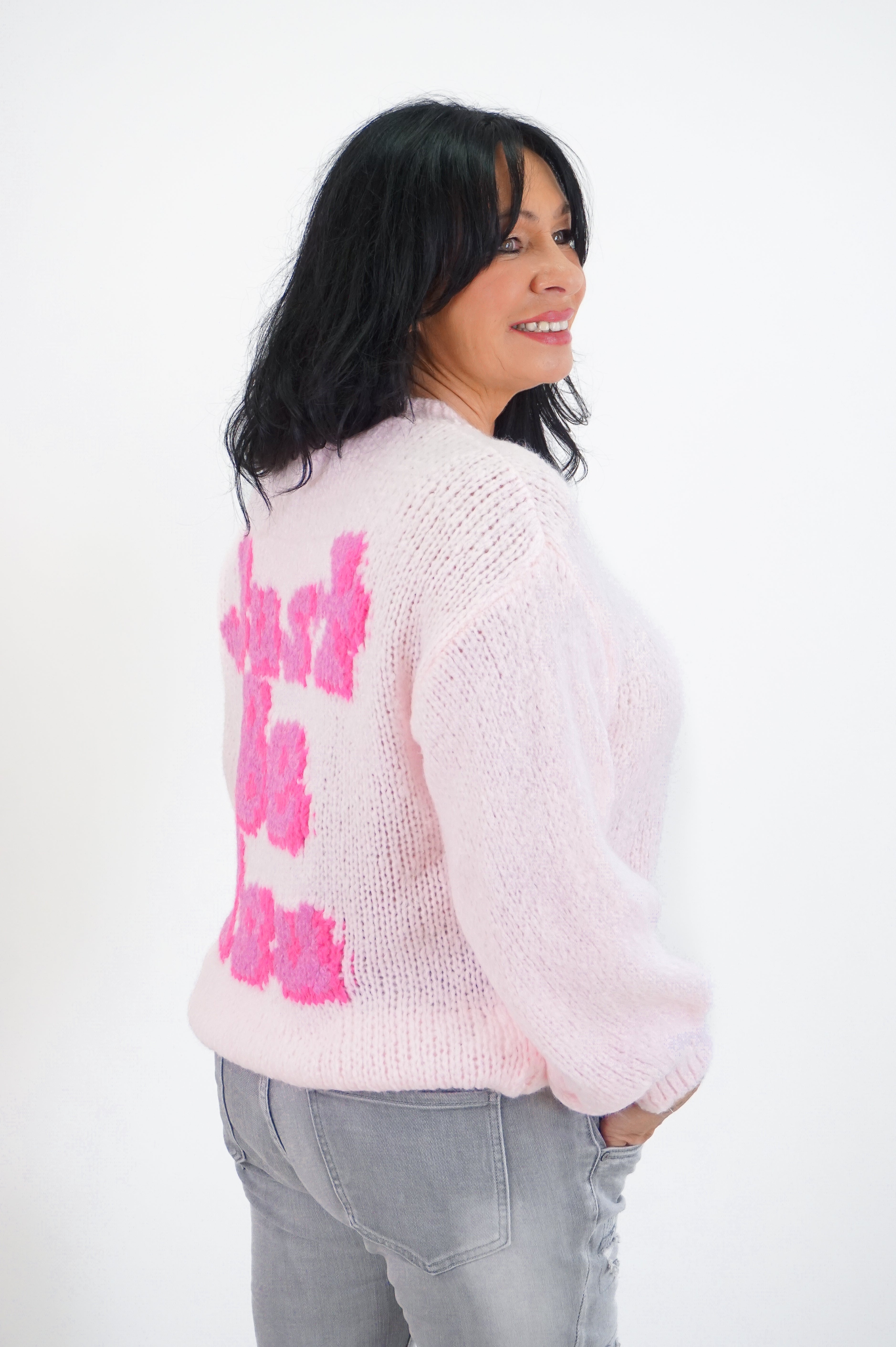 Strickpulli "just be you", rosa