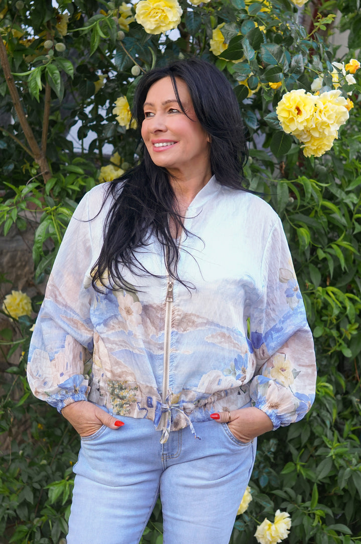Leichte Blousonjacke „Summer“, hellblau