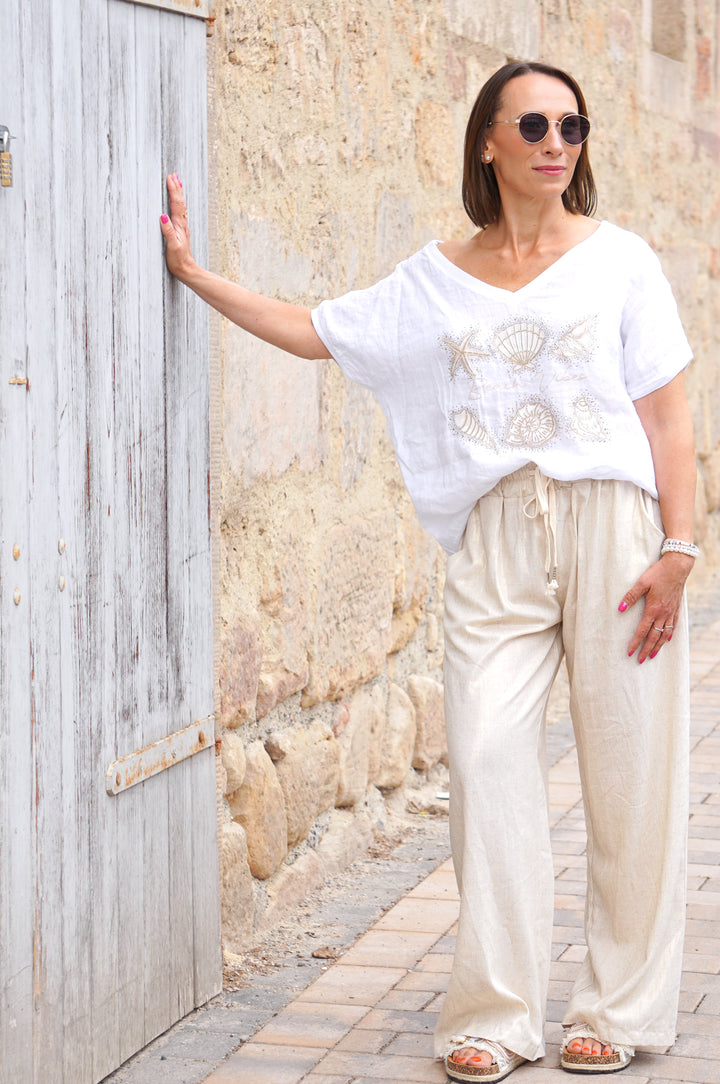Sommerhose "golden" mit geradem Bein