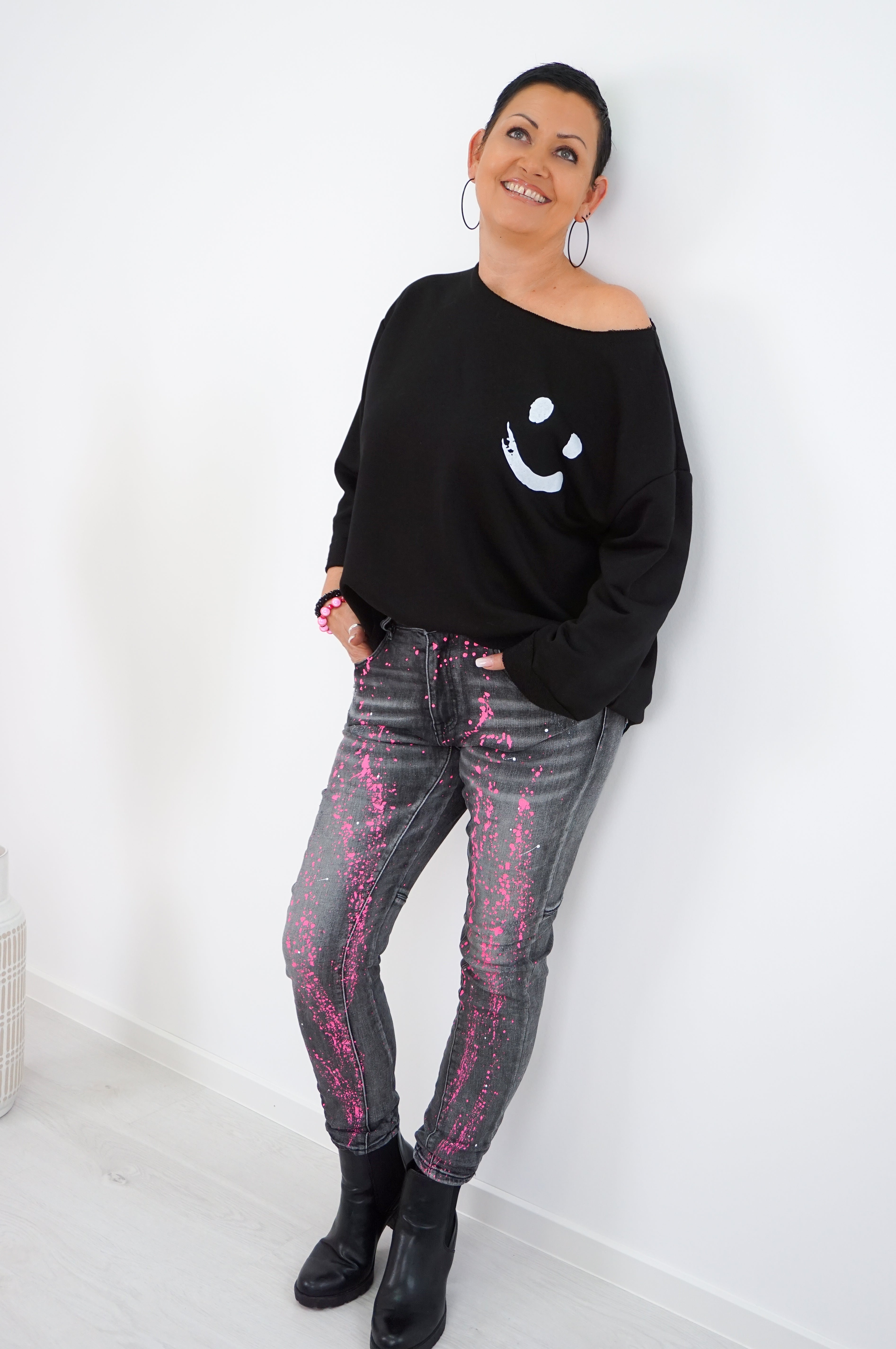 Sexy Woman Jeans „pink splash“