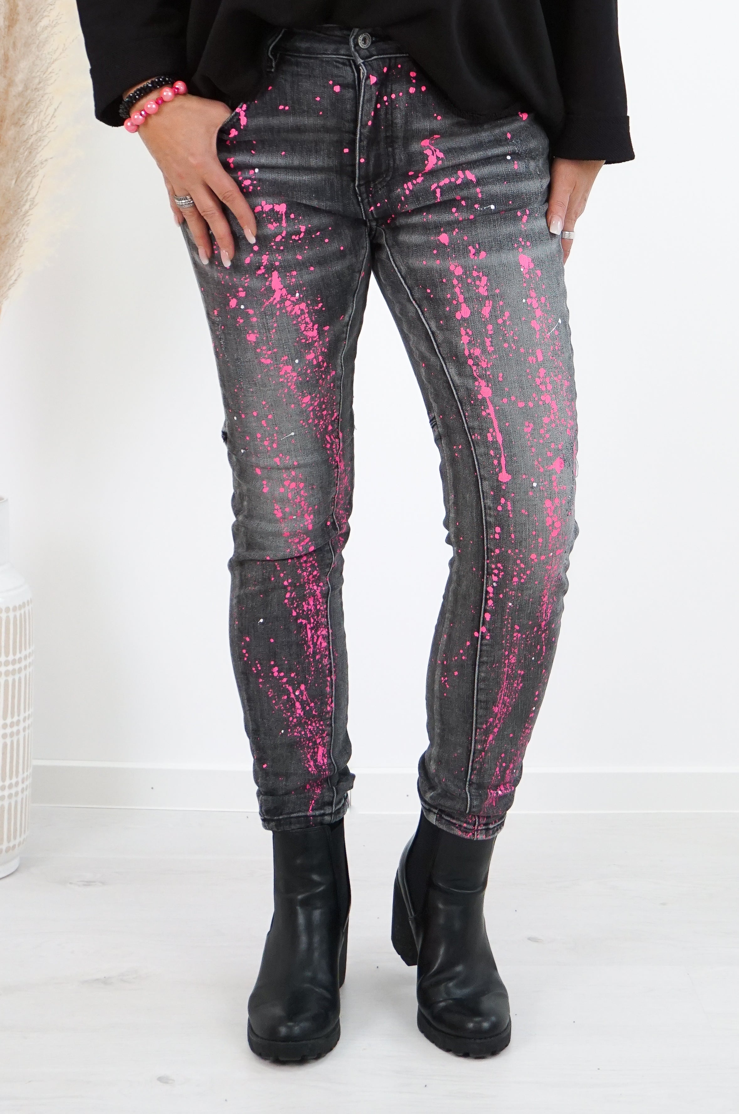 Sexy Woman Jeans „pink splash“