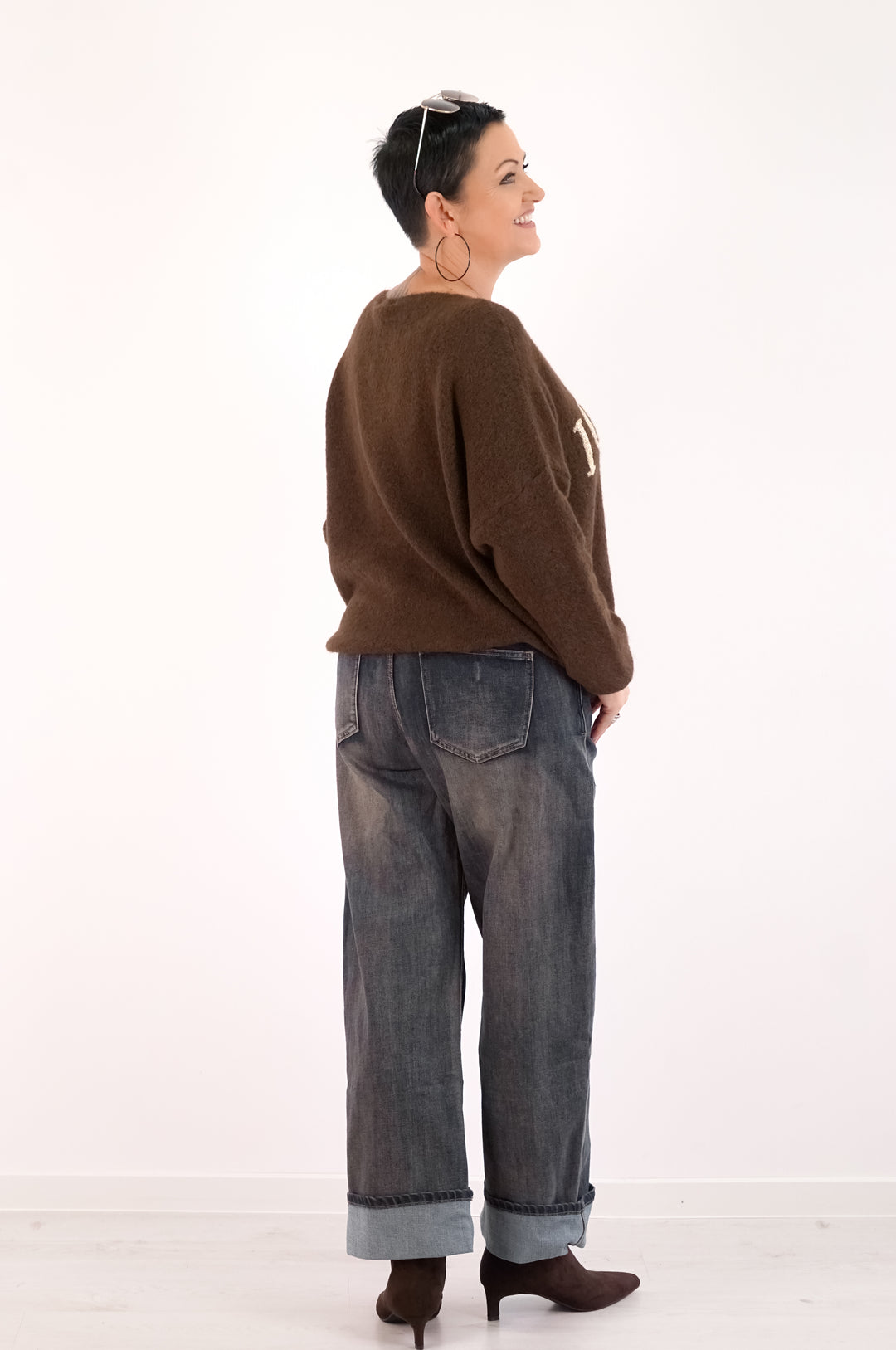 Strickpulli „ICONIC“, schokobraun