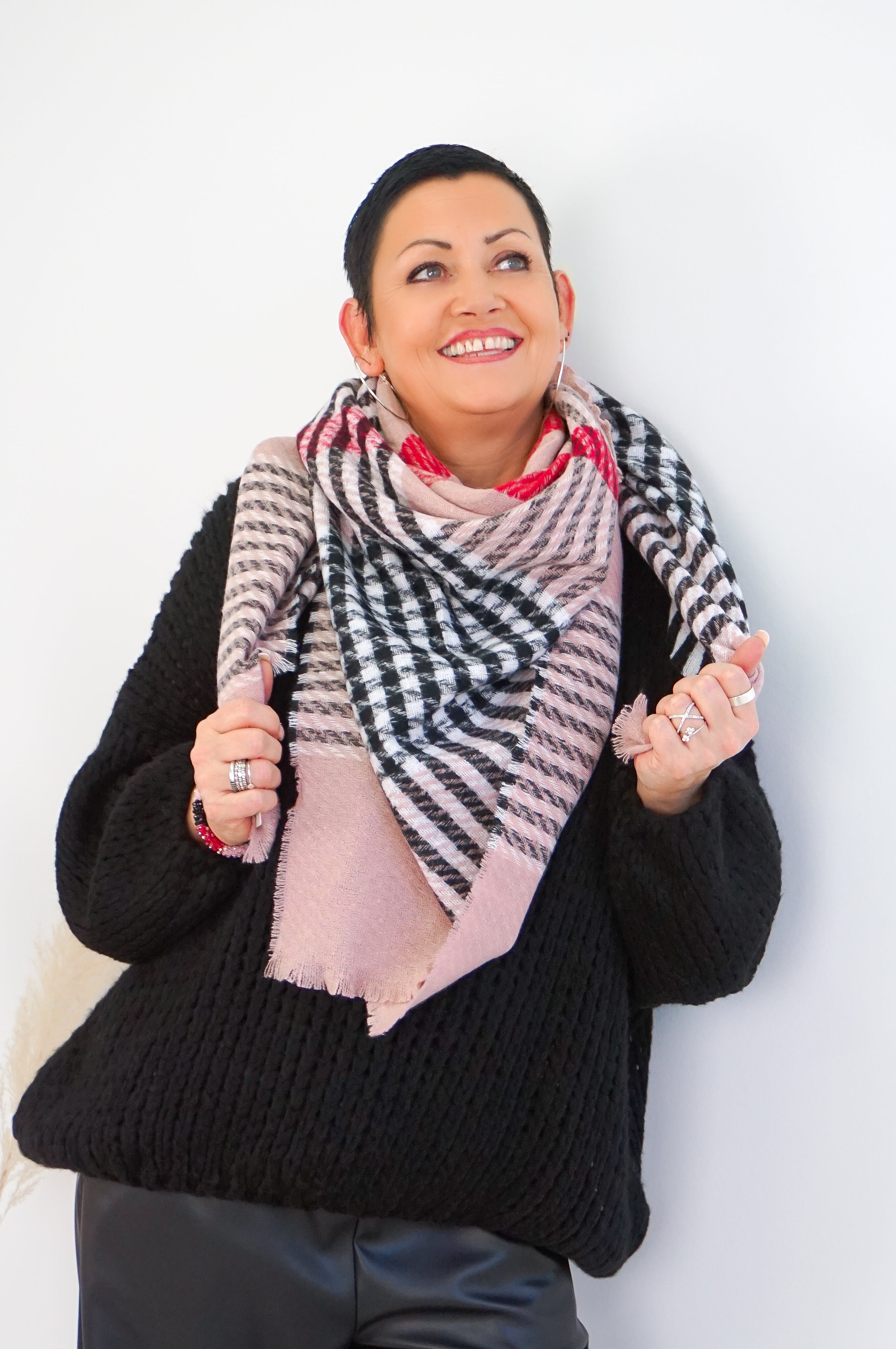 Dicker Schal "London", rose