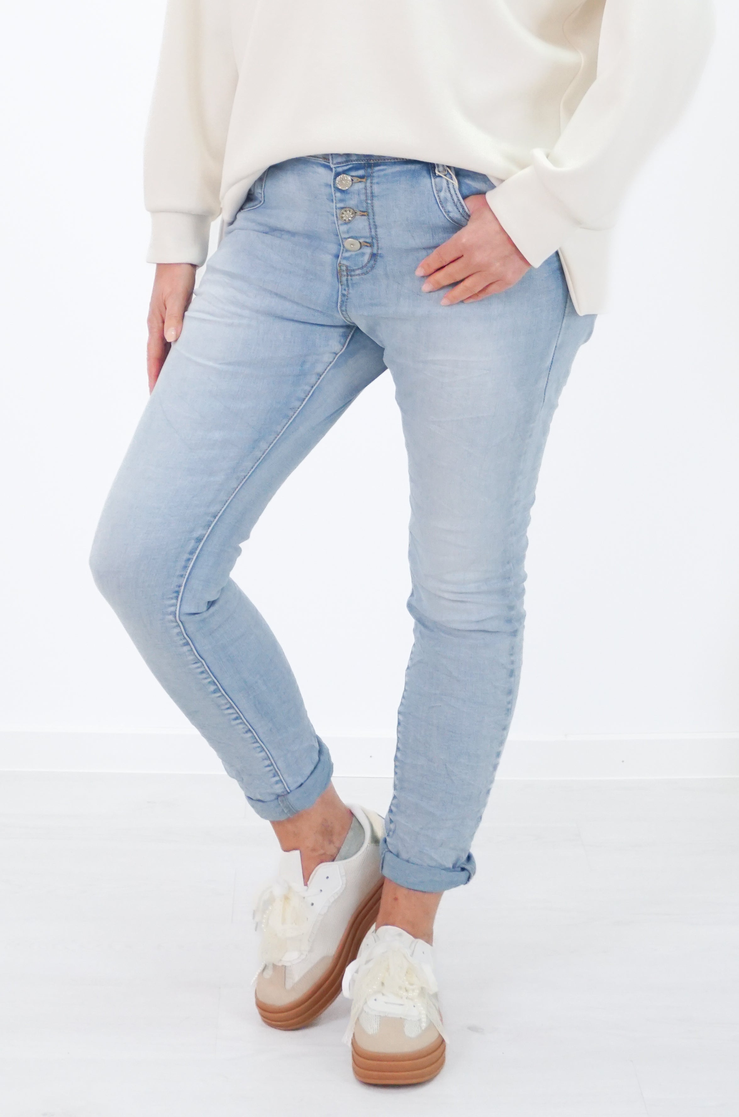 Jewelly Jeans in heller Waschung