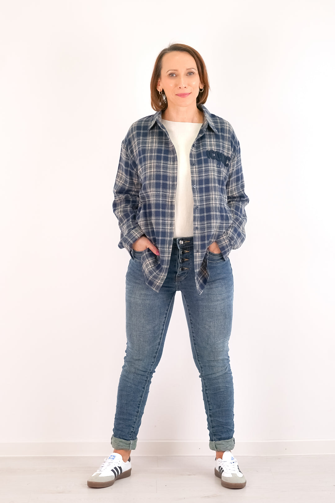 Kariertes Hemd „ICONIC“, blau