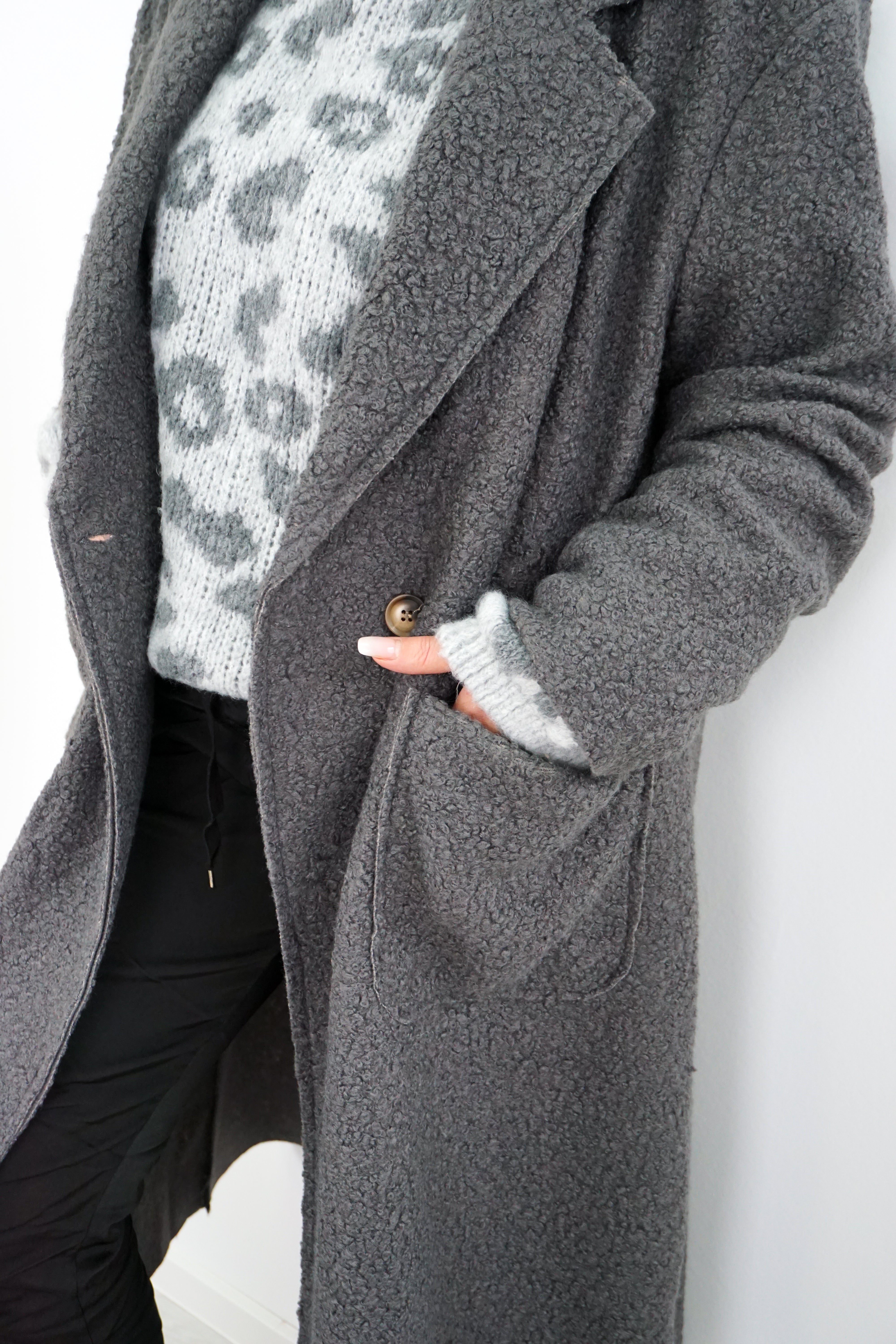 Leichter Mantel, dunkelgrau