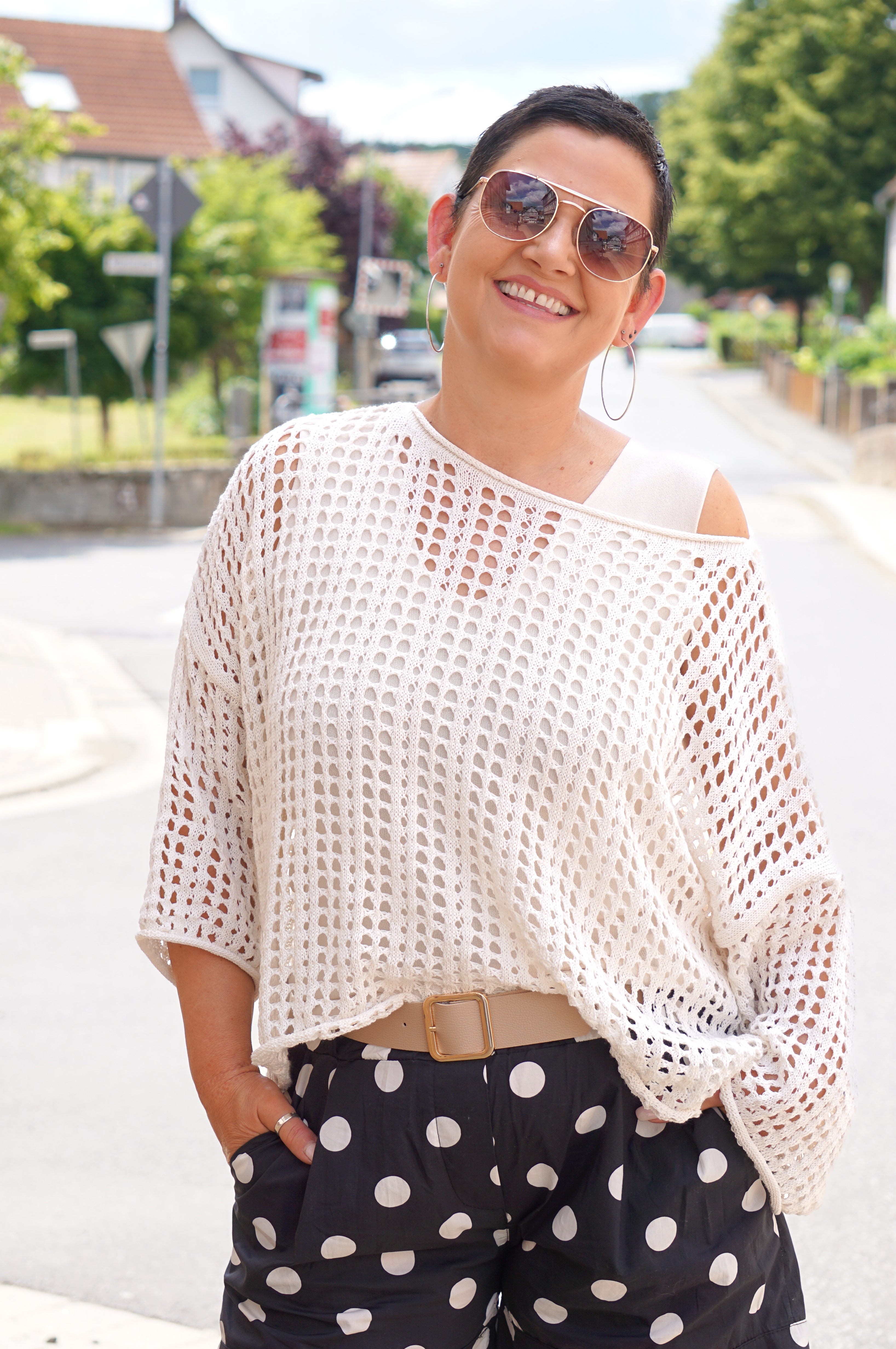 Häkelshirt „classic“, creme