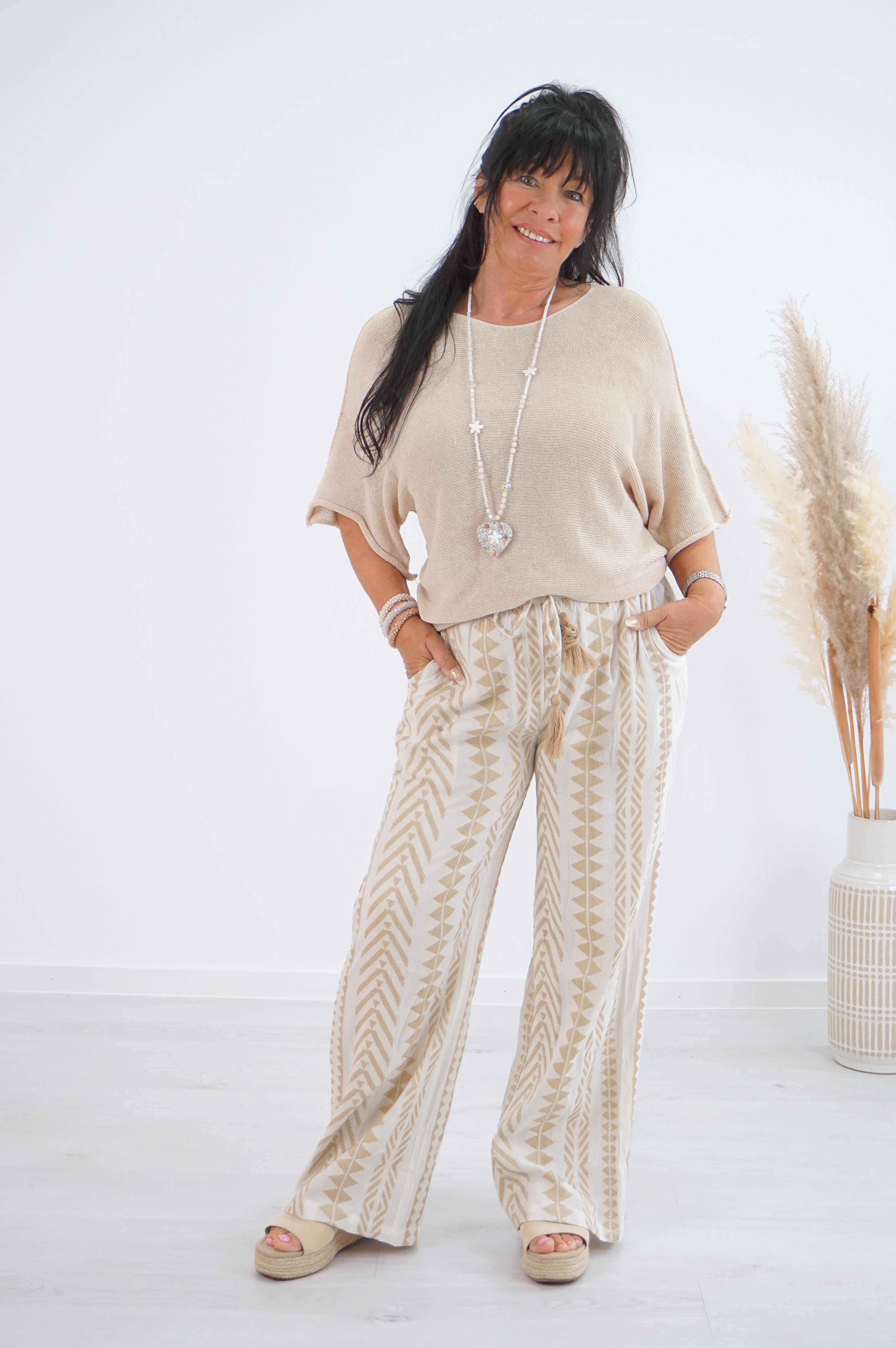Sommerhose "Boho", beige
