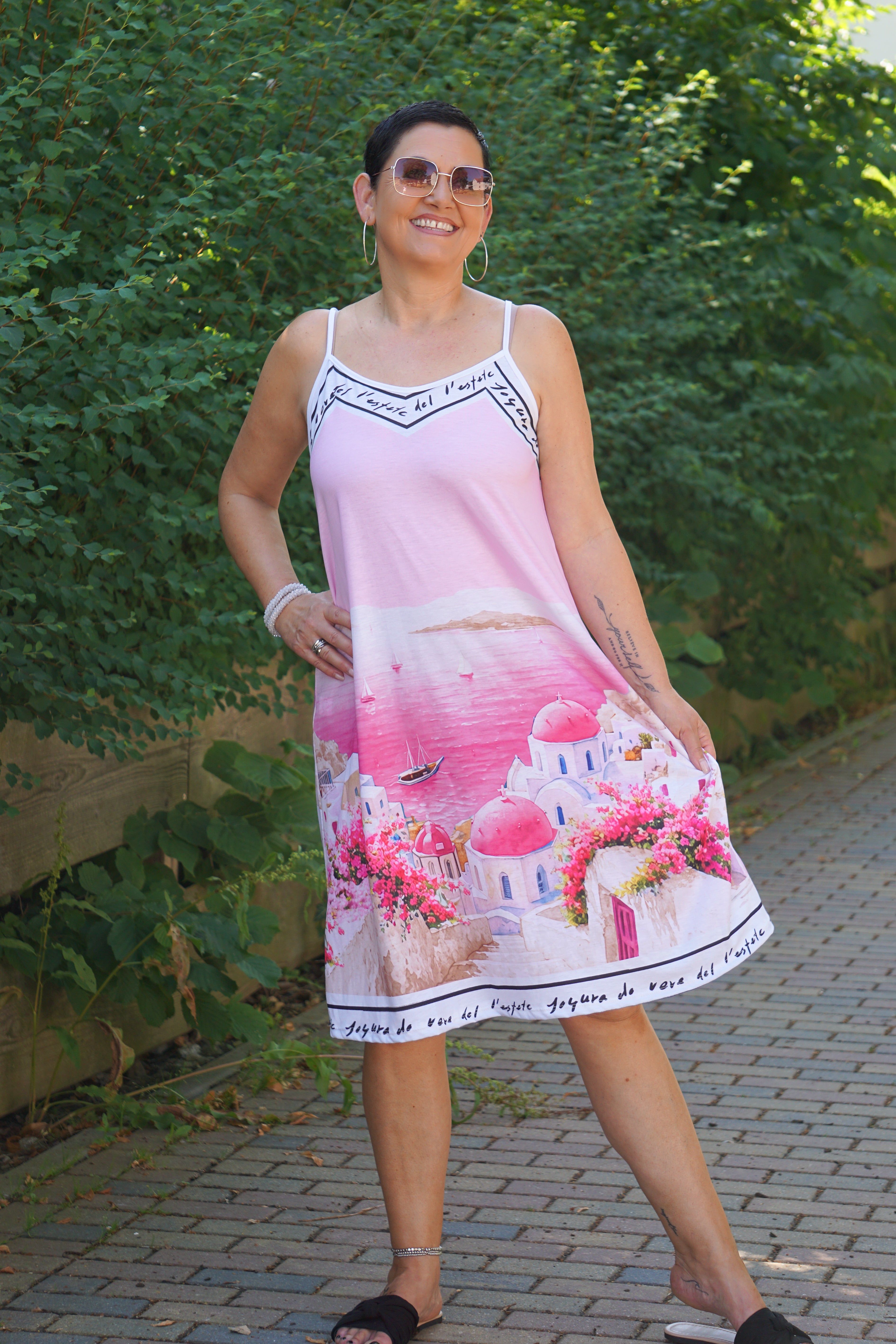 Midi Kleid „vacation“, rosa