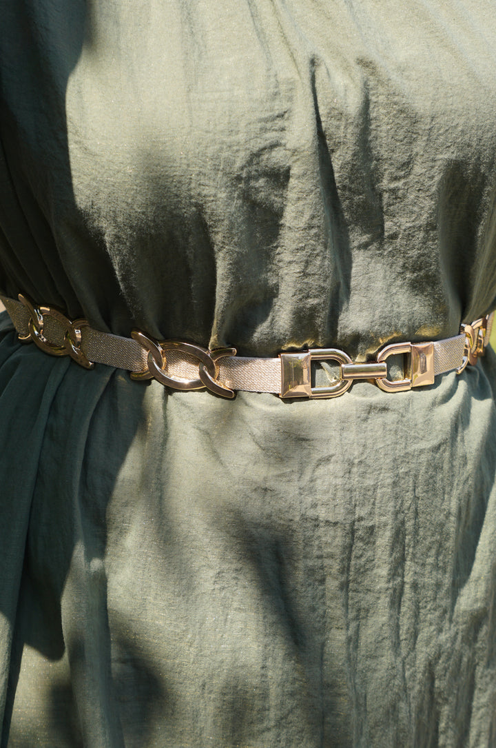 Schmaler Stretchgürtel "elegant", Gold