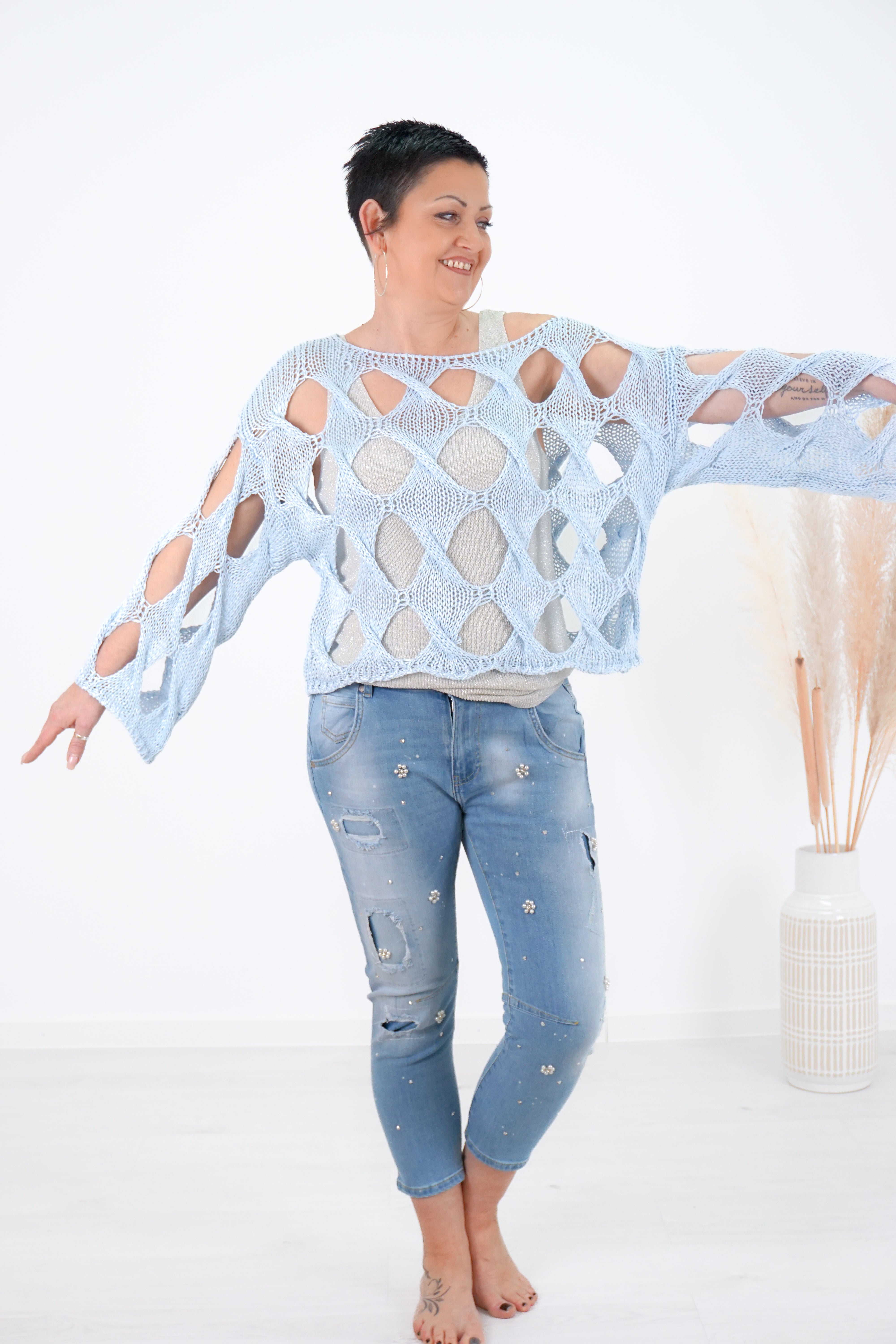 Verspieltes Häkelshirt