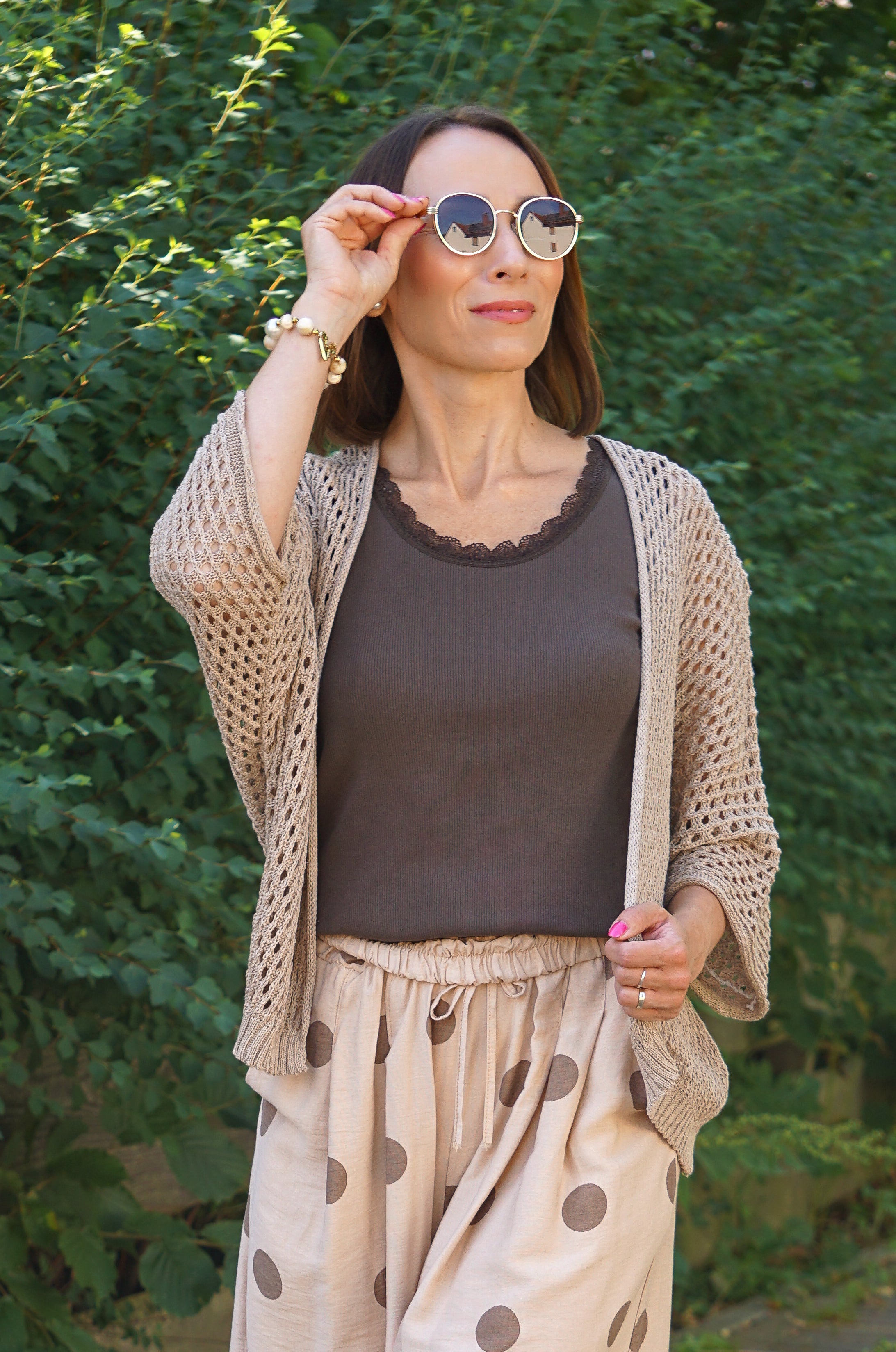 Häkeljacke „classic“, beige