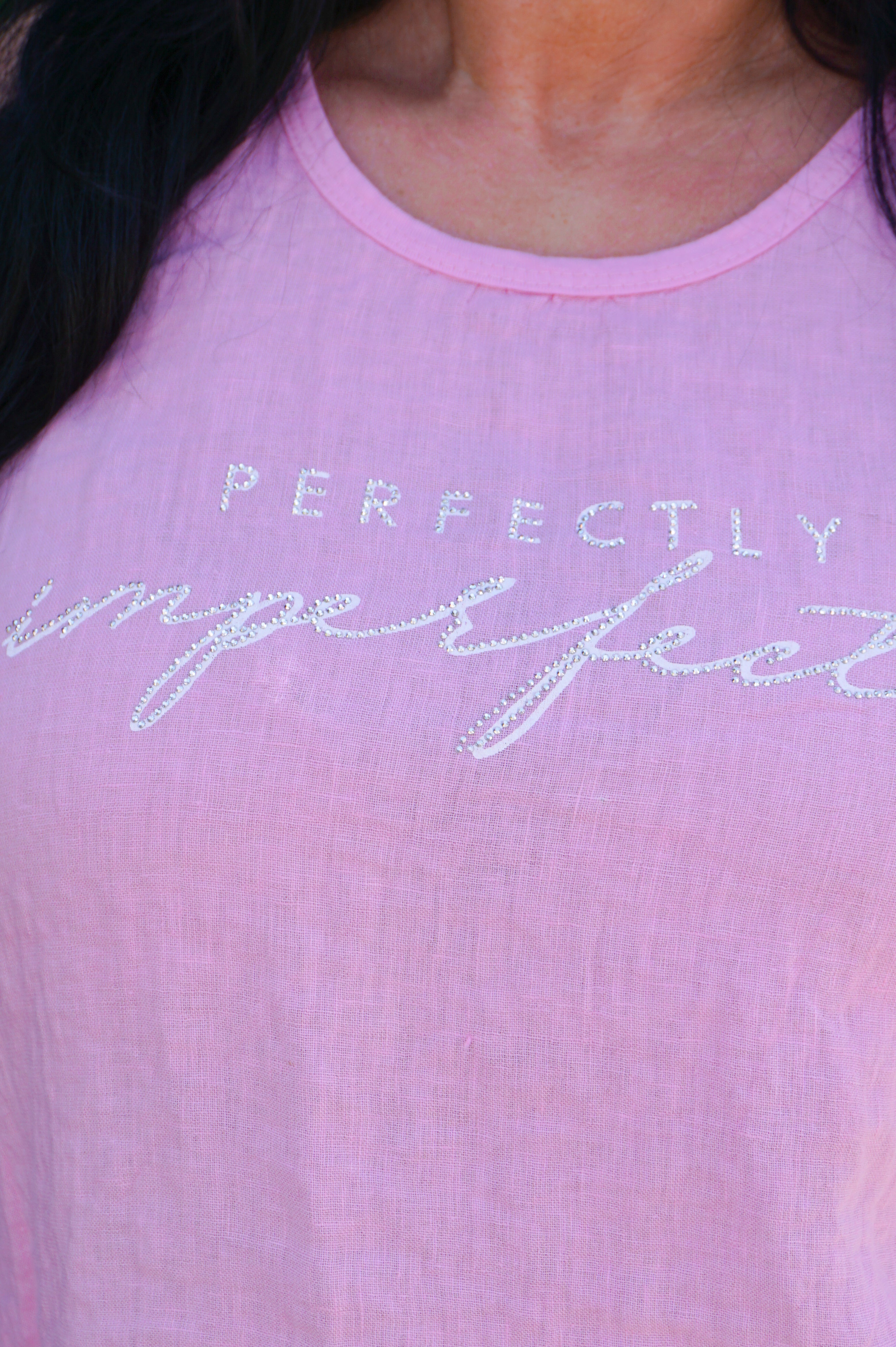 Top "imperfect", candy pink