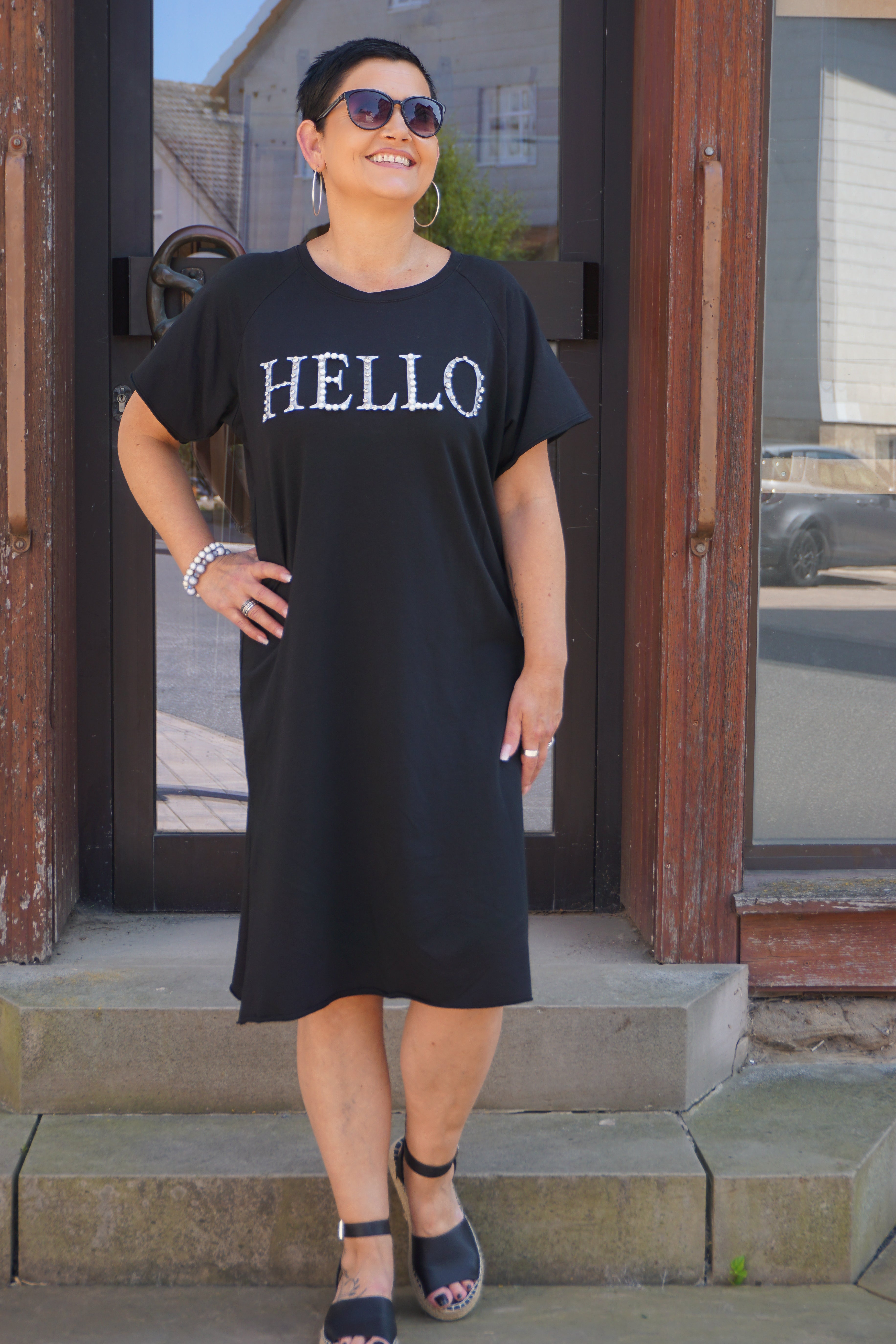 T-Shirt Kleid "HELLO"