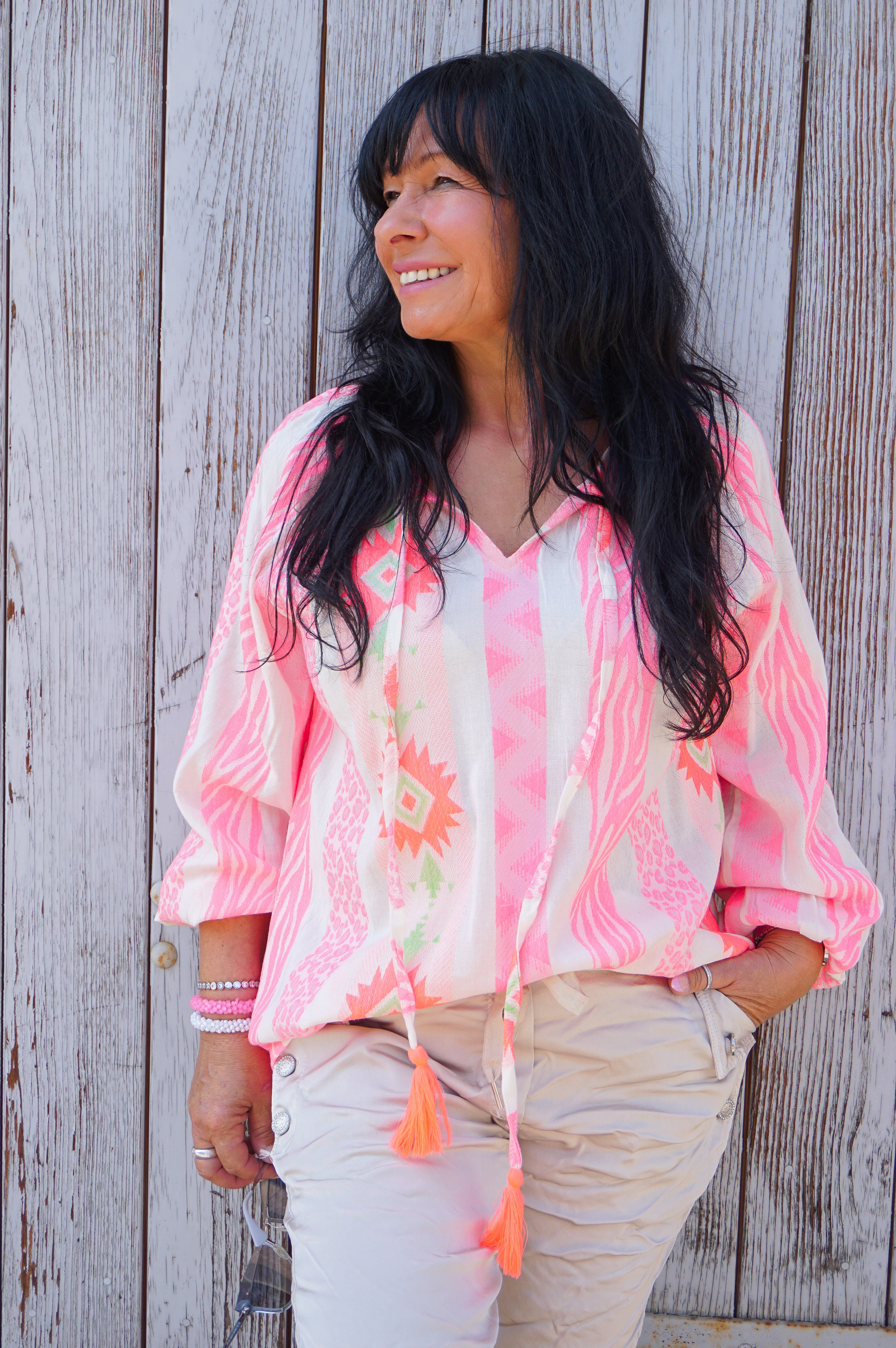 Bluse mit verspieltem Print