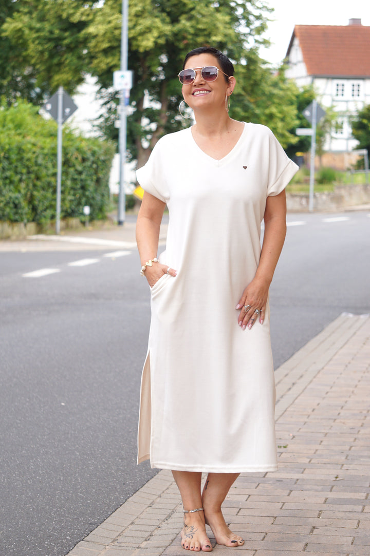 Jersey Kleid “lovely“, creme