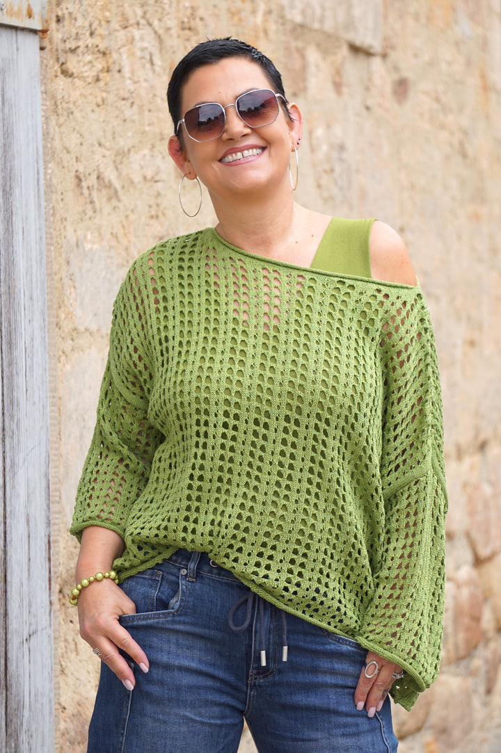 Basic Feinstricktop, grün