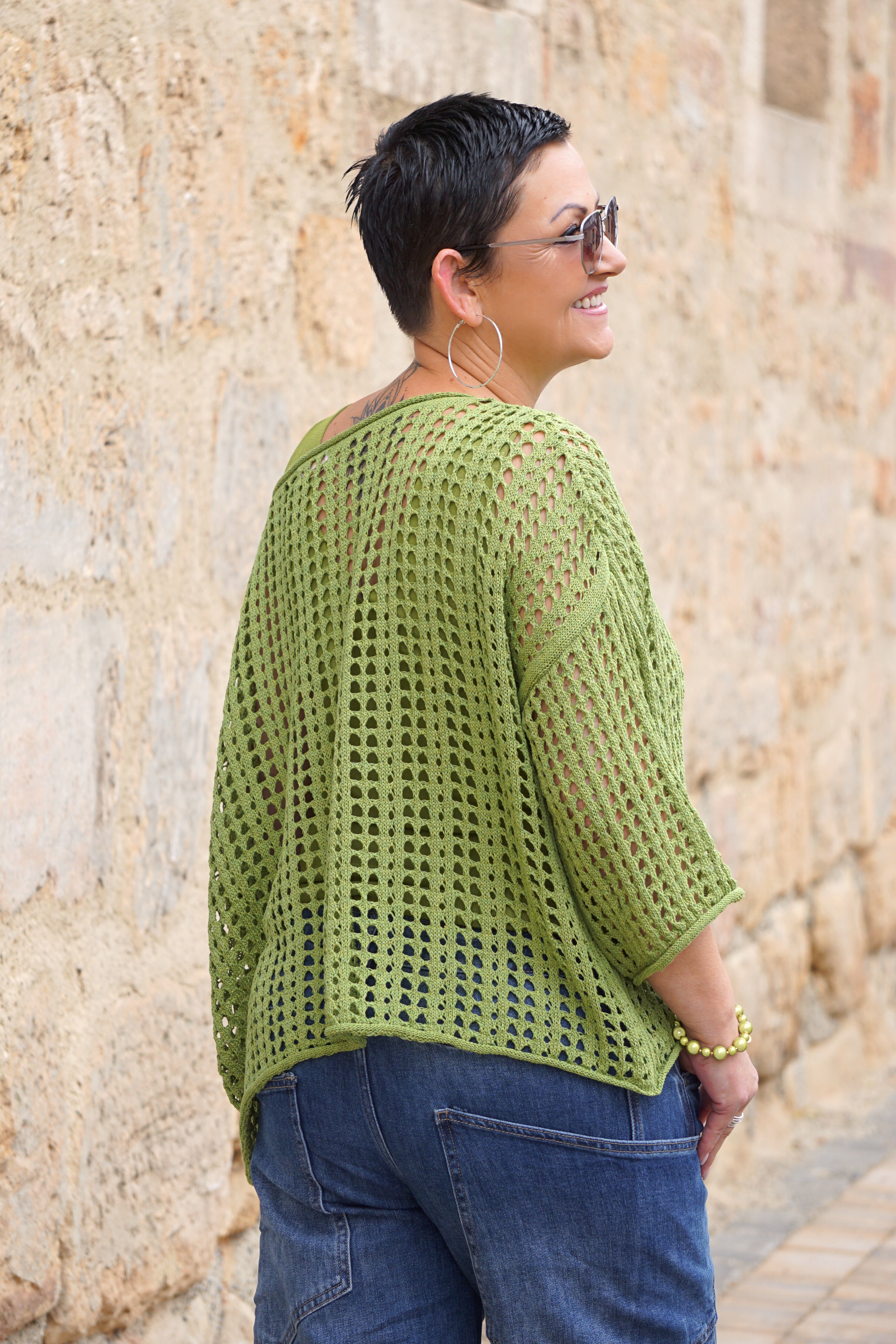 Häkelshirt „classic“, grün