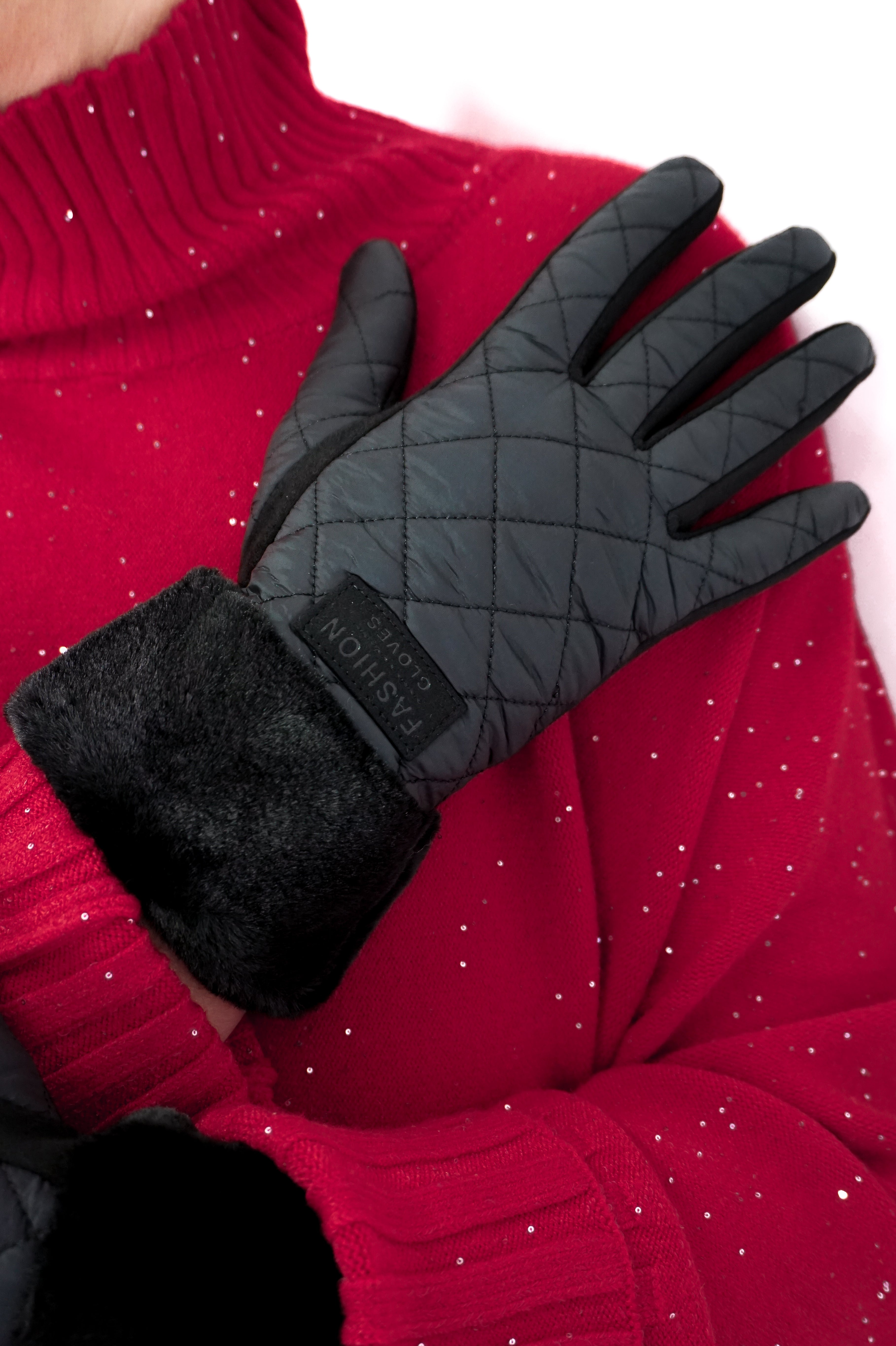 Fingerhandschuhe „Fashion“, schwarz