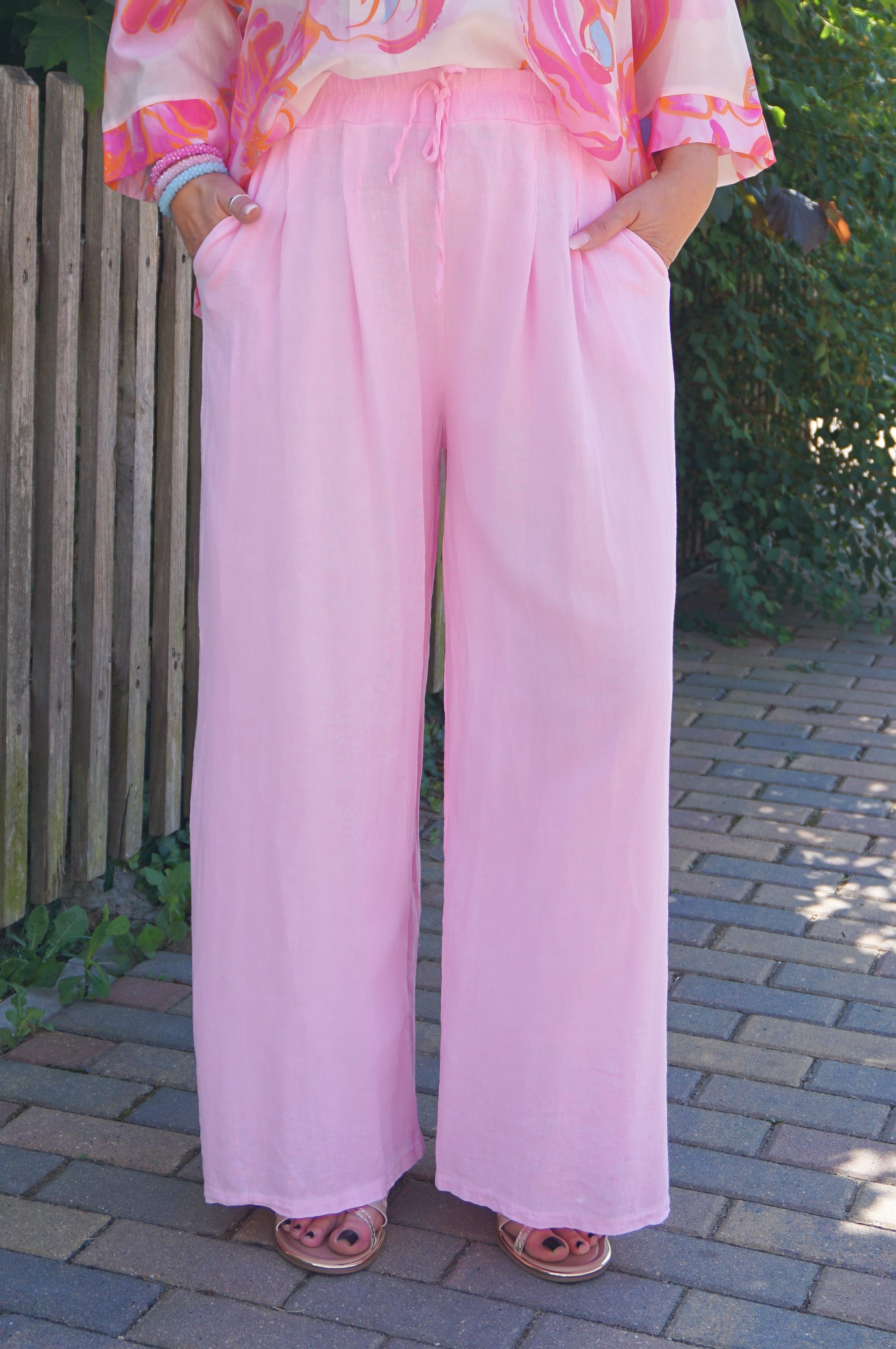 Leichte Marlene Sommerhose, rosa