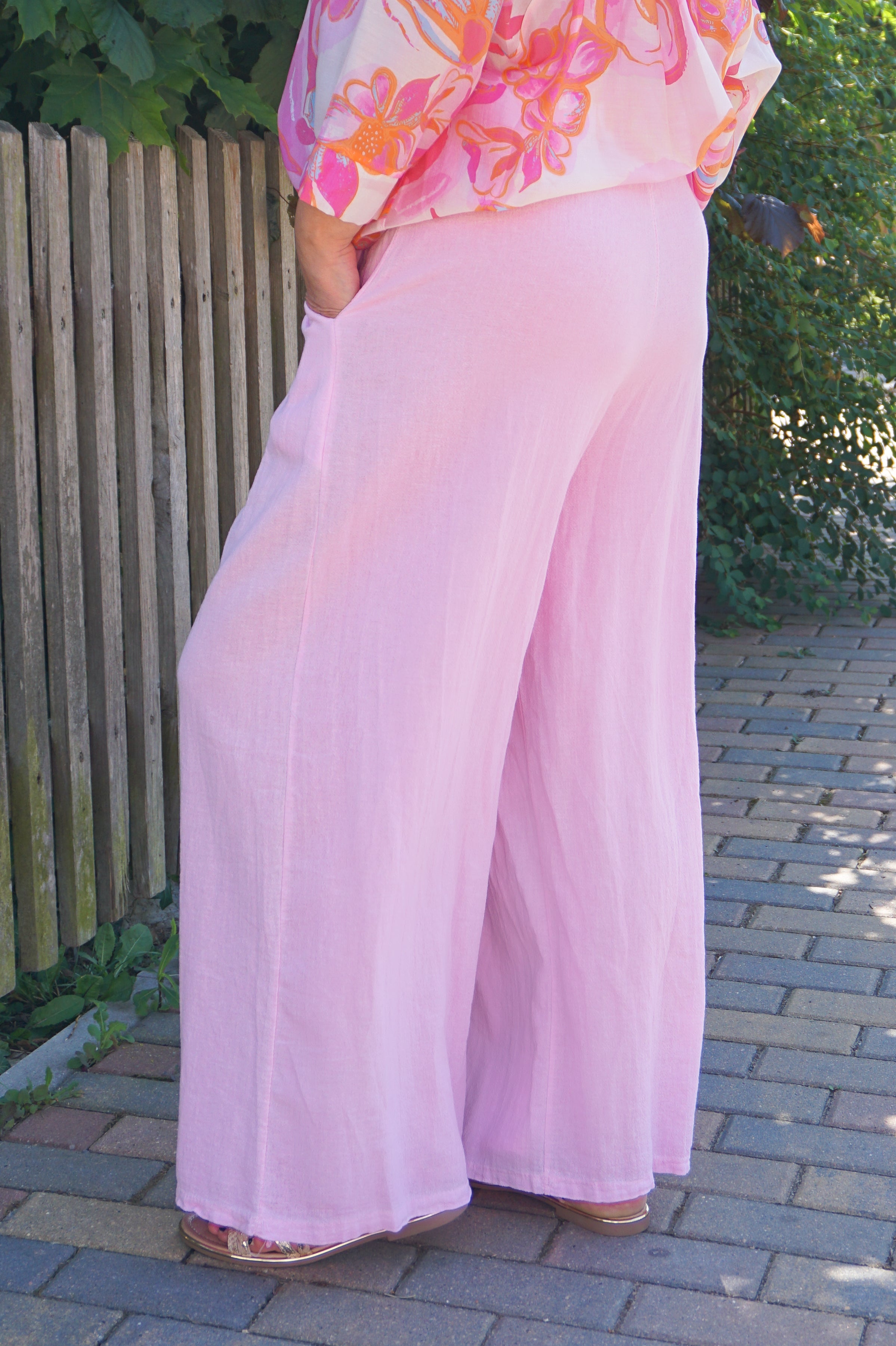 Leichte Marlene Sommerhose, rosa