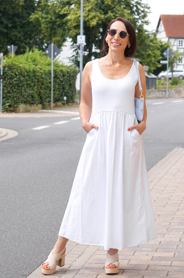 Baumwollkleid, weiß