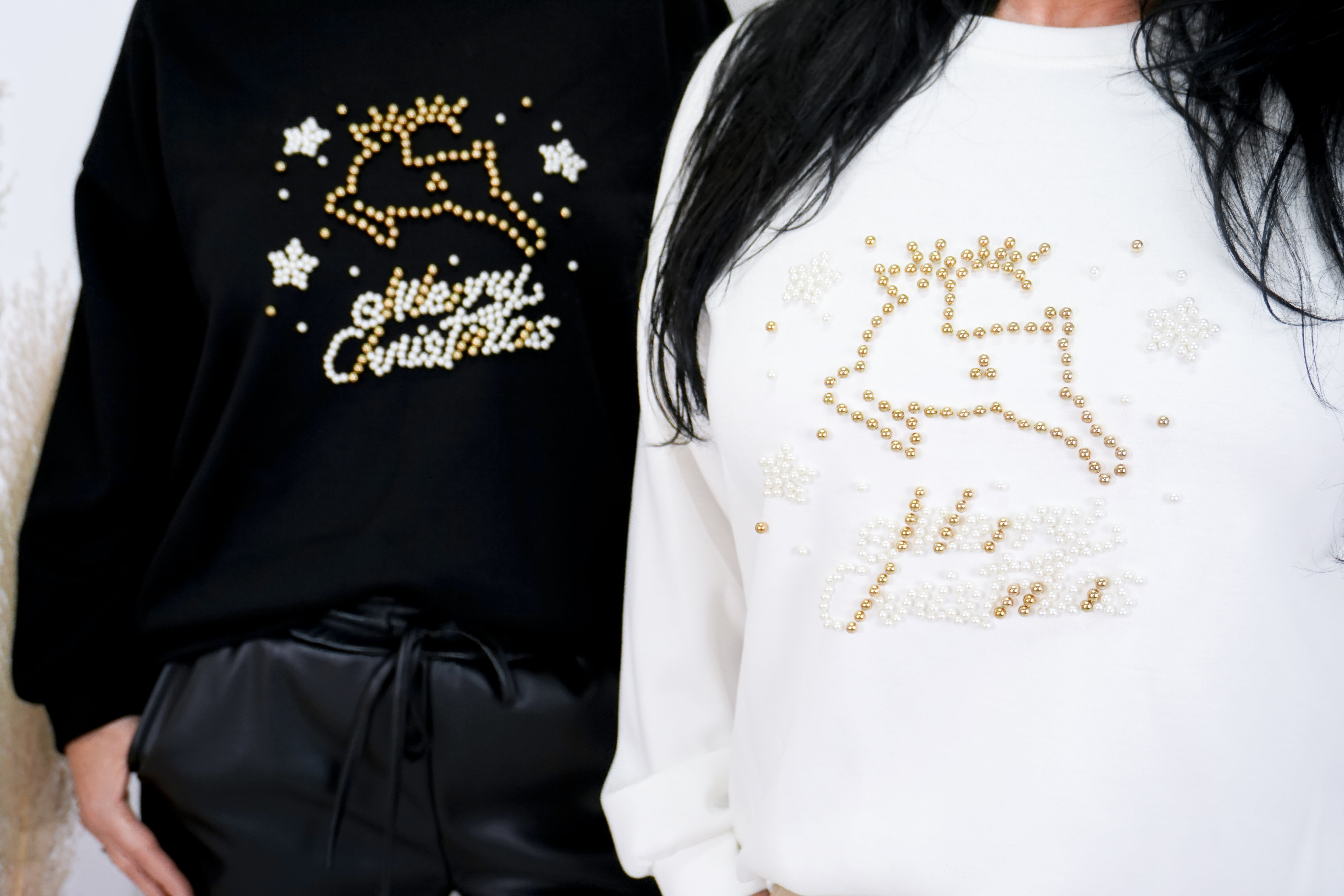 Sweatshirt "Merry Christmas", schwarz