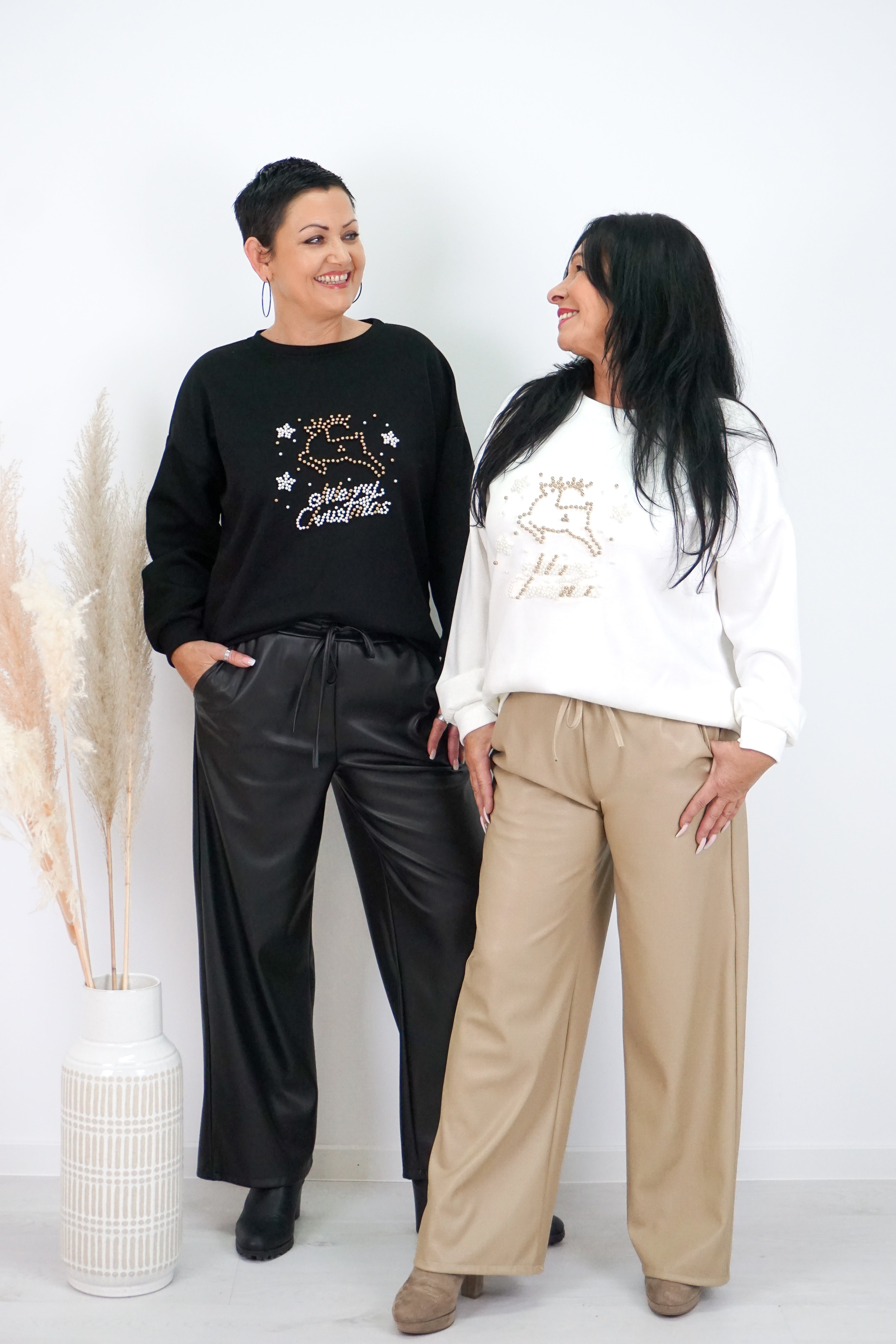 Sweatshirt "Merry Christmas", schwarz