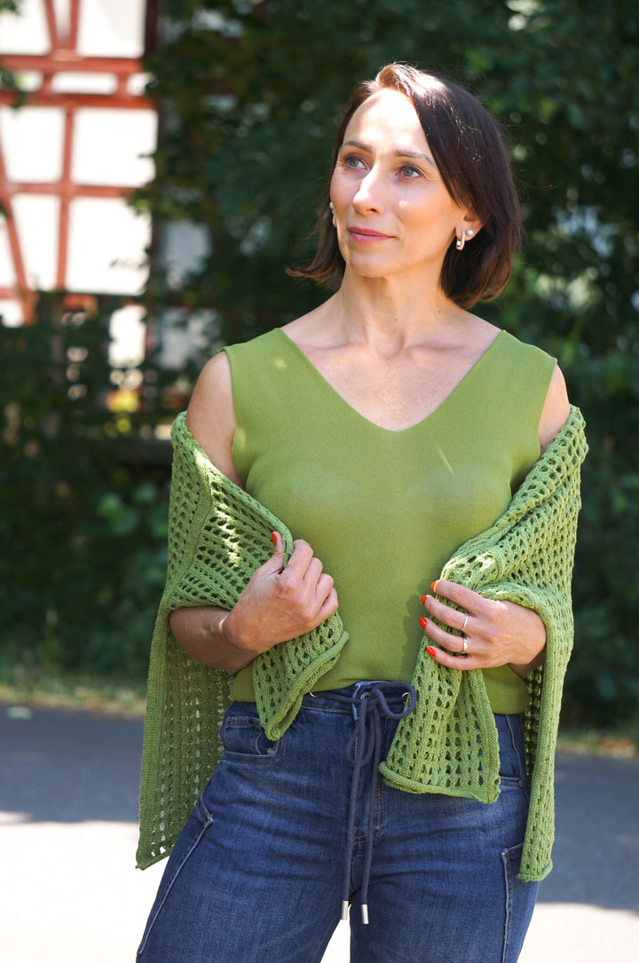 Basic Feinstricktop, grün