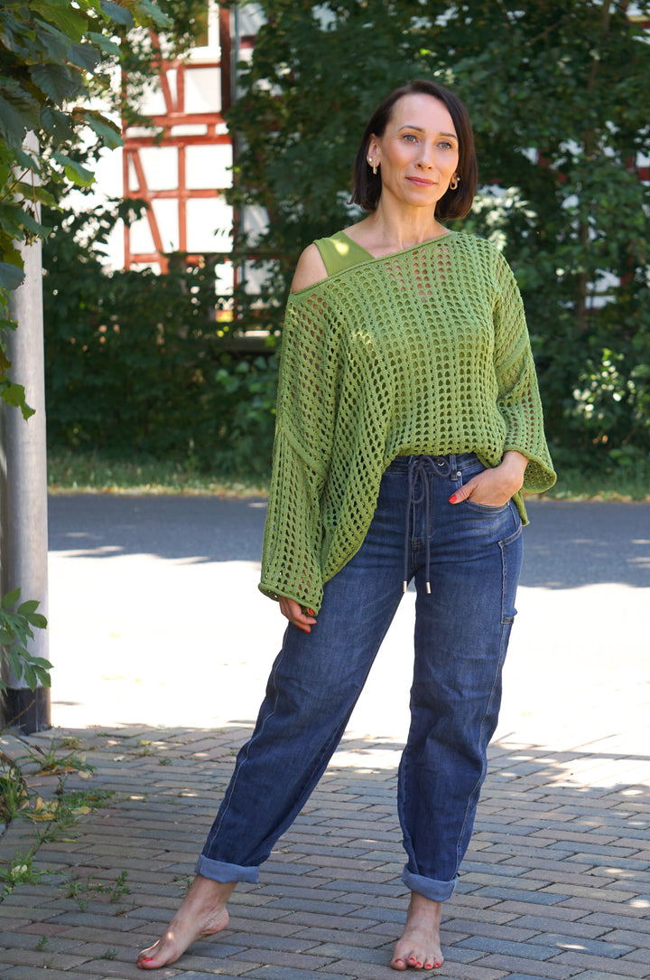 Basic Feinstricktop, grün