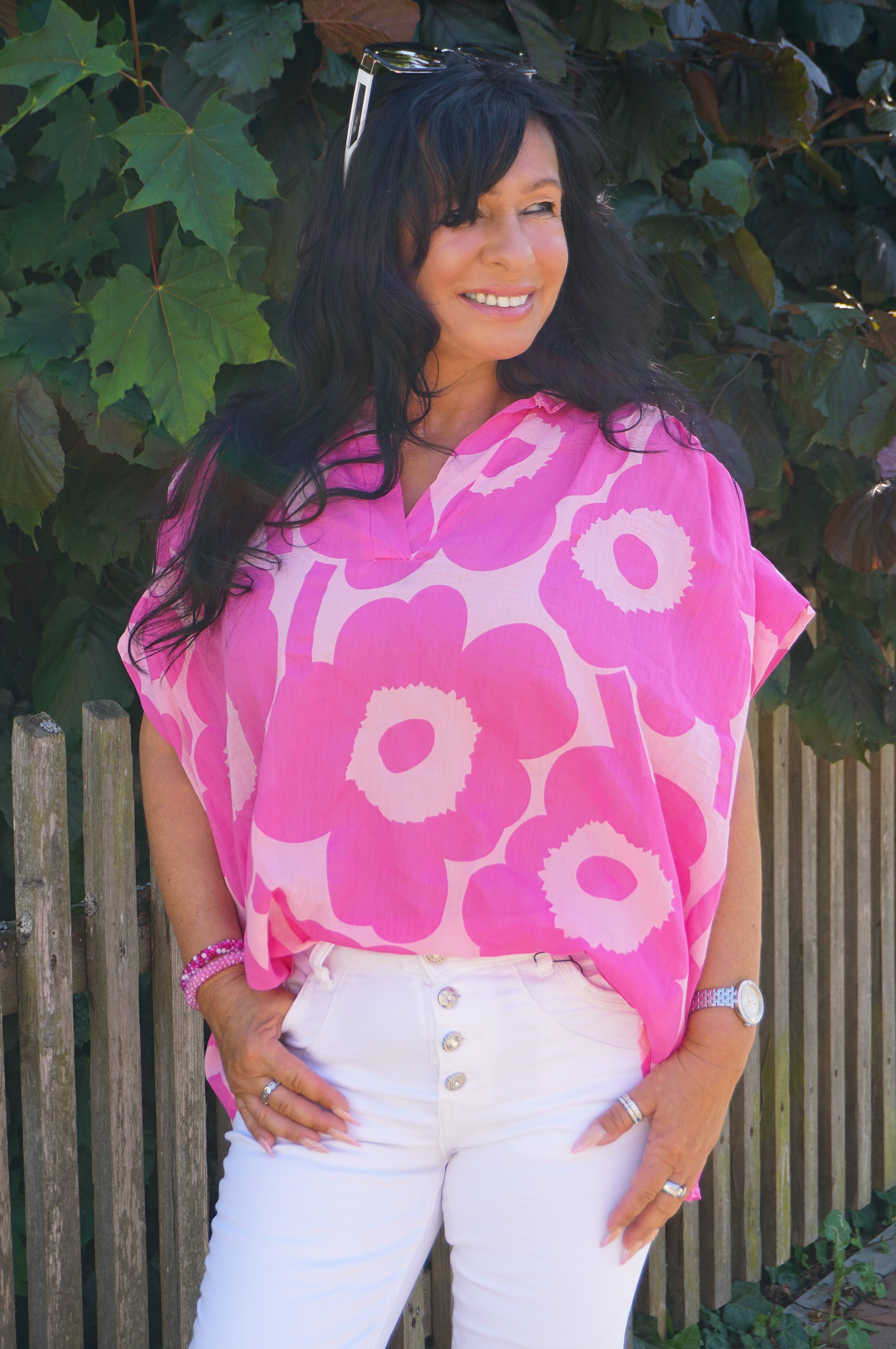 Blusenshirt mit Blumen Print