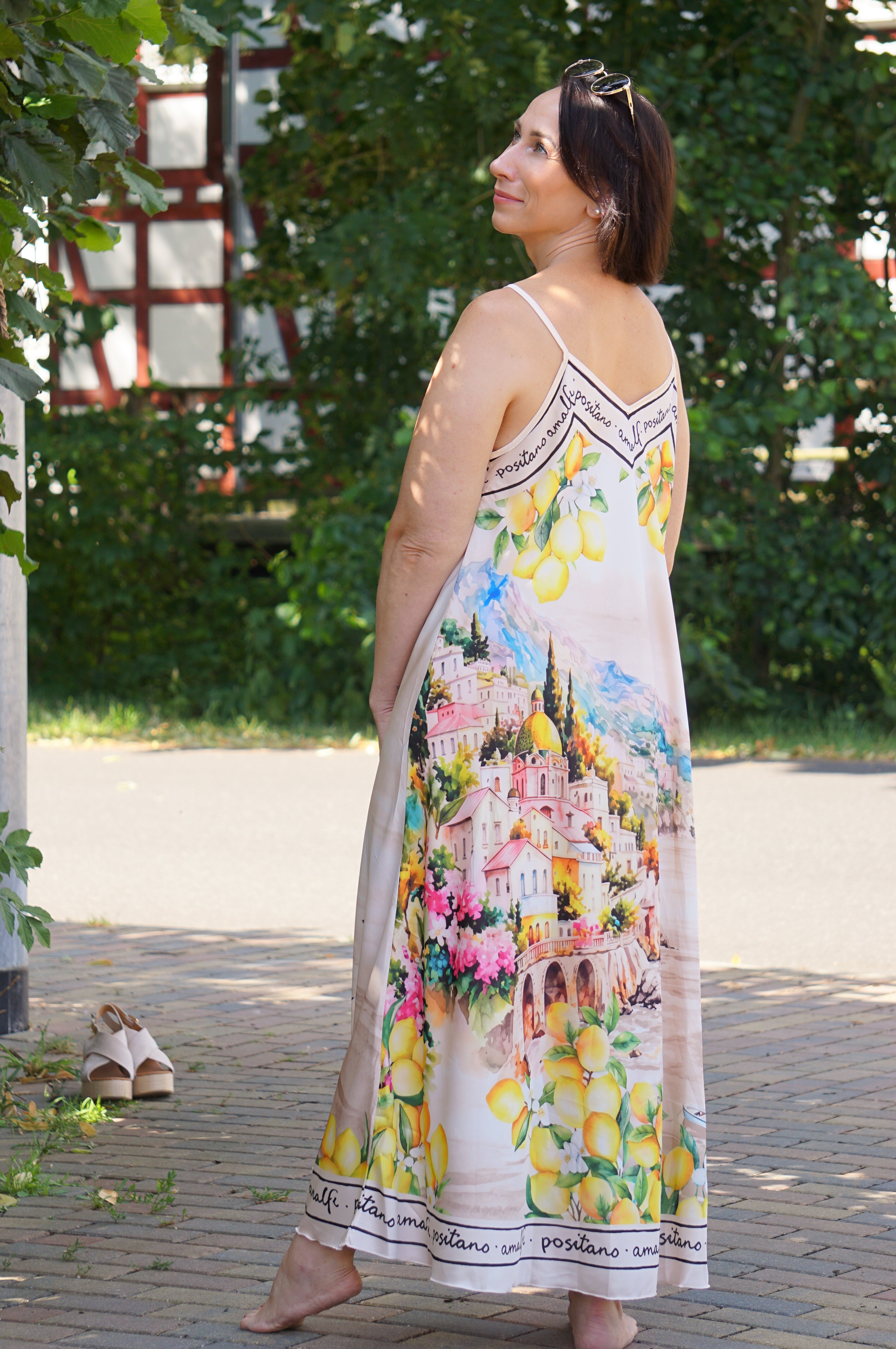 Langes Kleid „Portofino“, creme