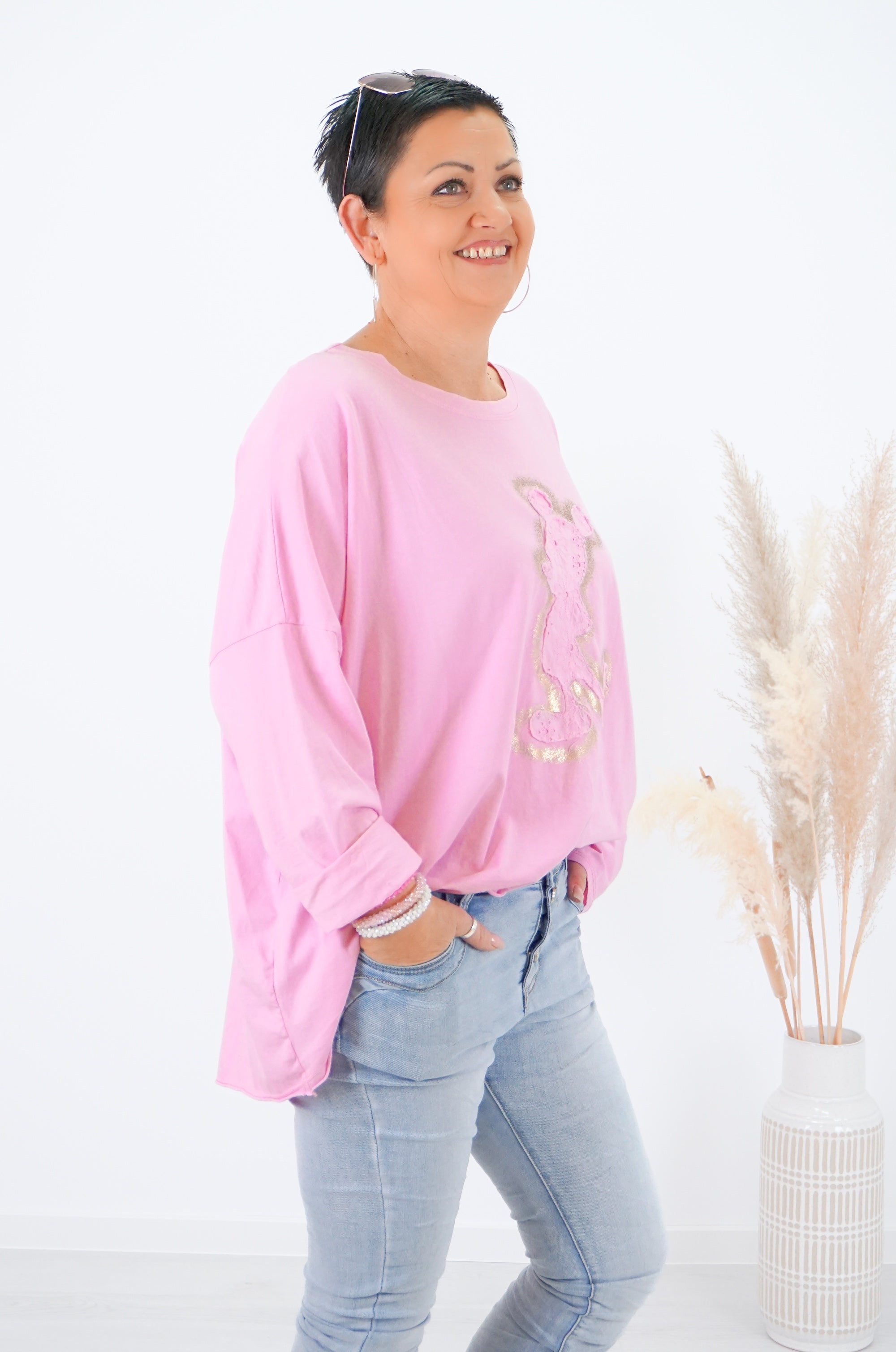 Langarm Shirt mit 3D Micky Print