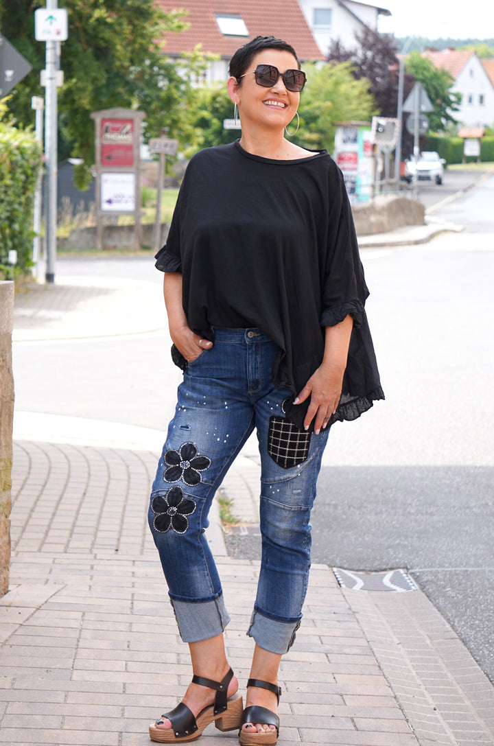 Sexy Woman Jeans „Black Daisy“