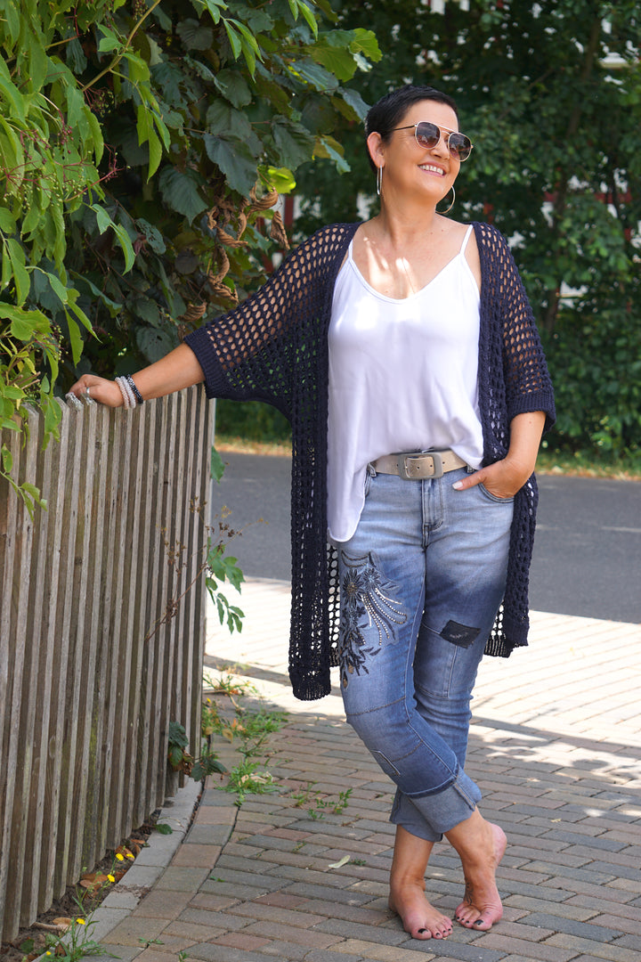 Sexy Woman Jeans „Midnight Bloom“