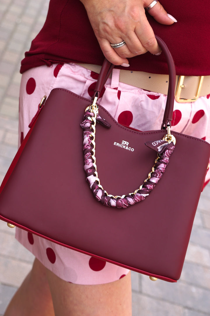 Elegante Bicolor Tasche inkl. Portemonnaie