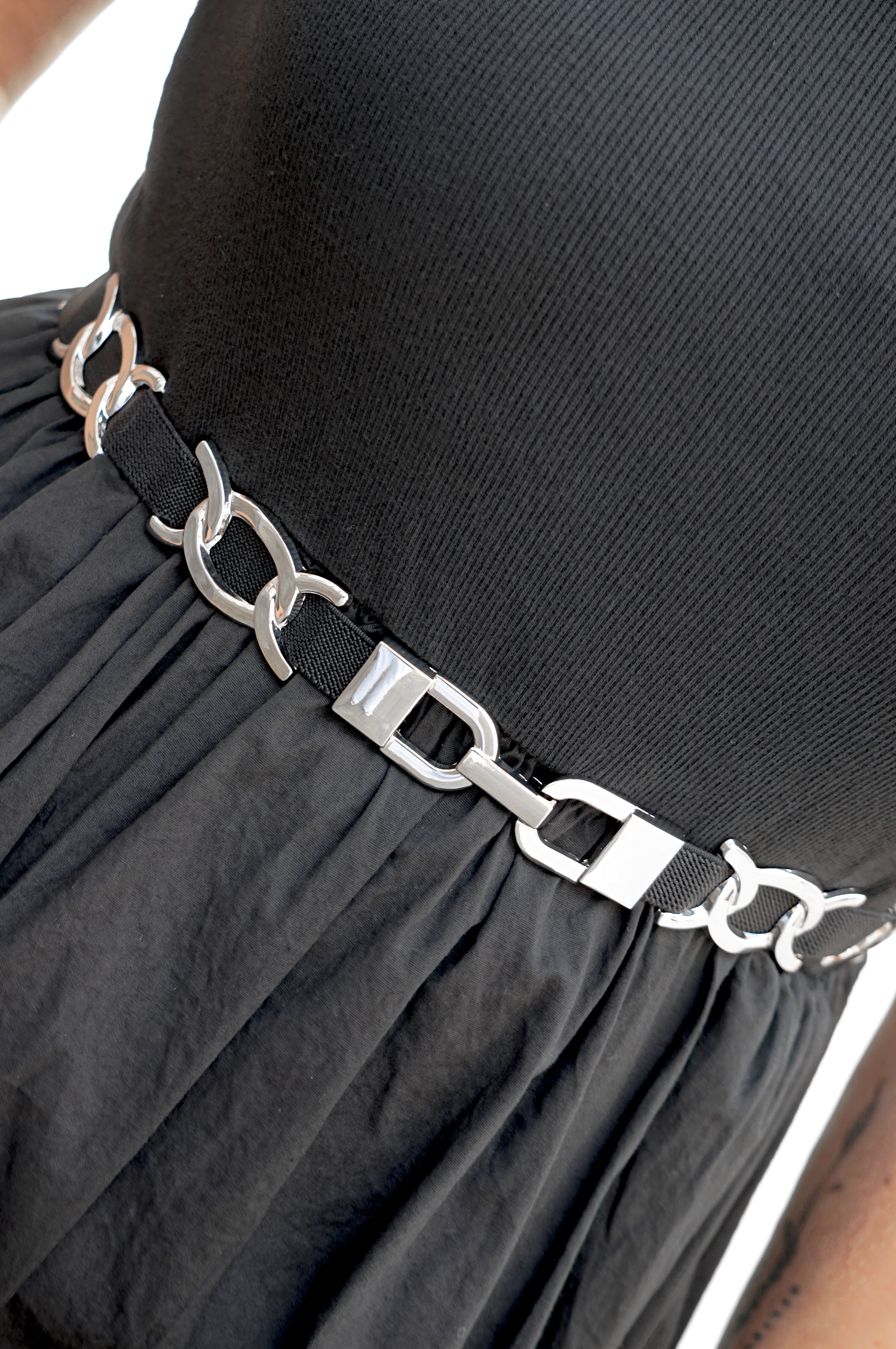 Schmaler Stretchgürtel "elegant", schwarz