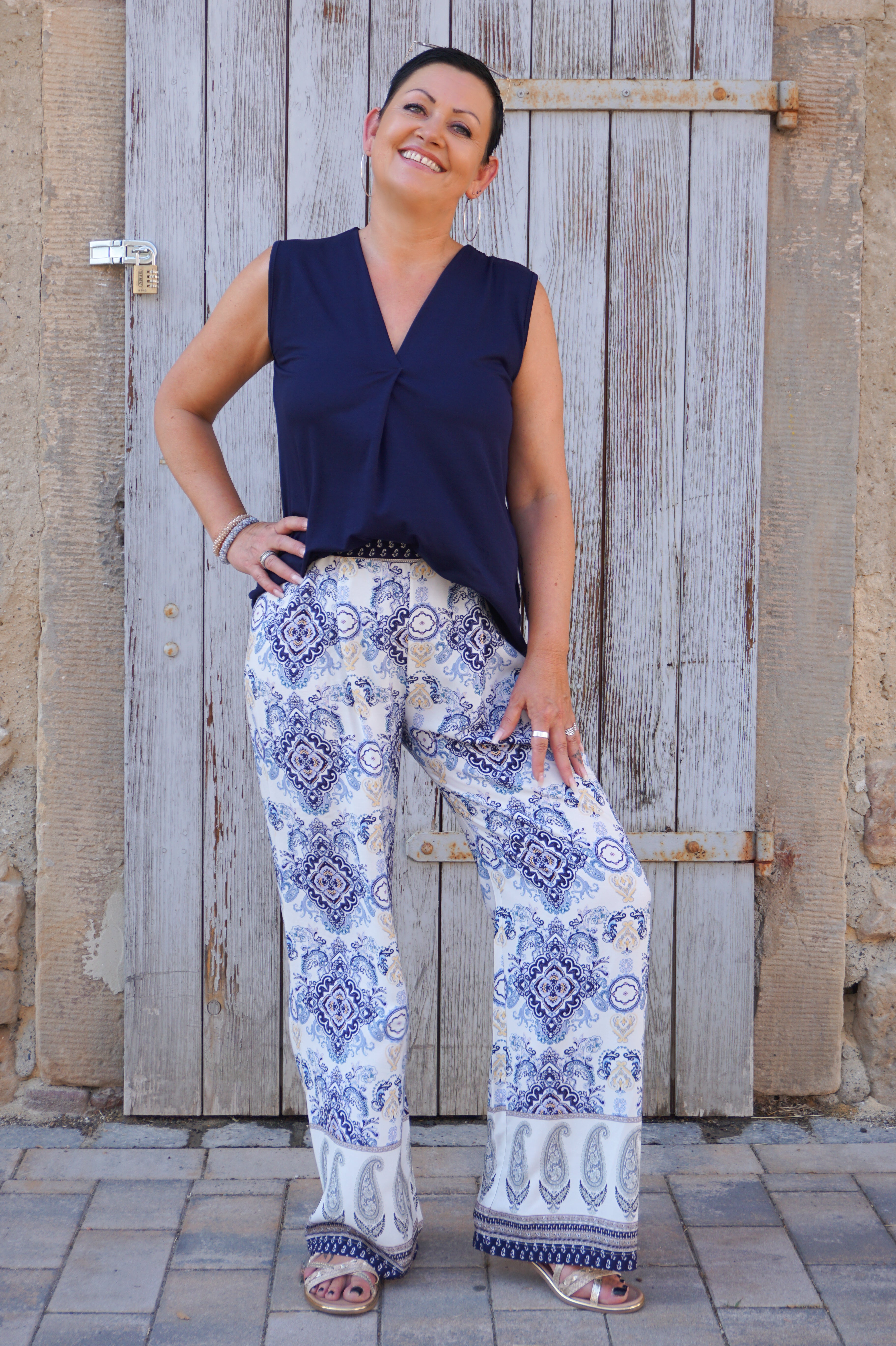 Basic Top, dunkelblau